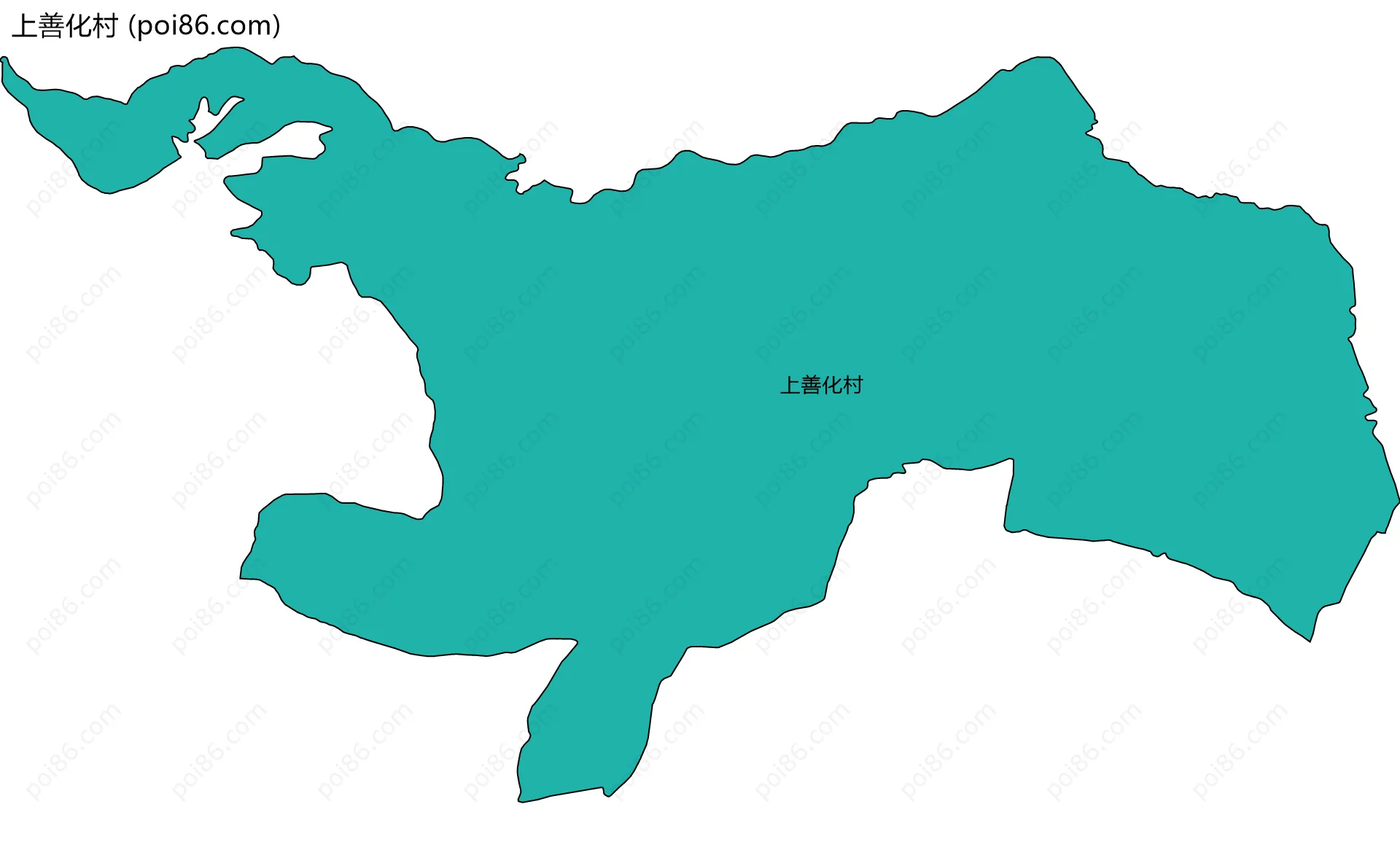 上善化村边界地图