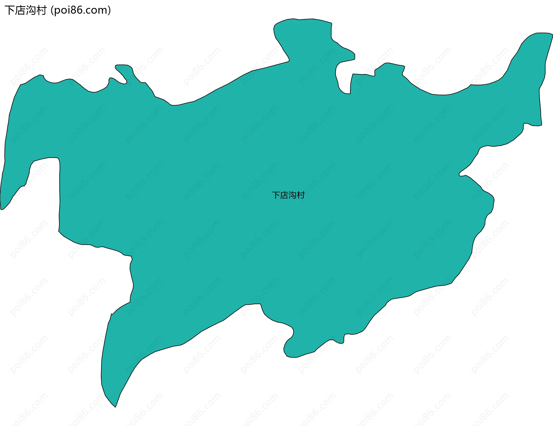 下店沟村边界地图