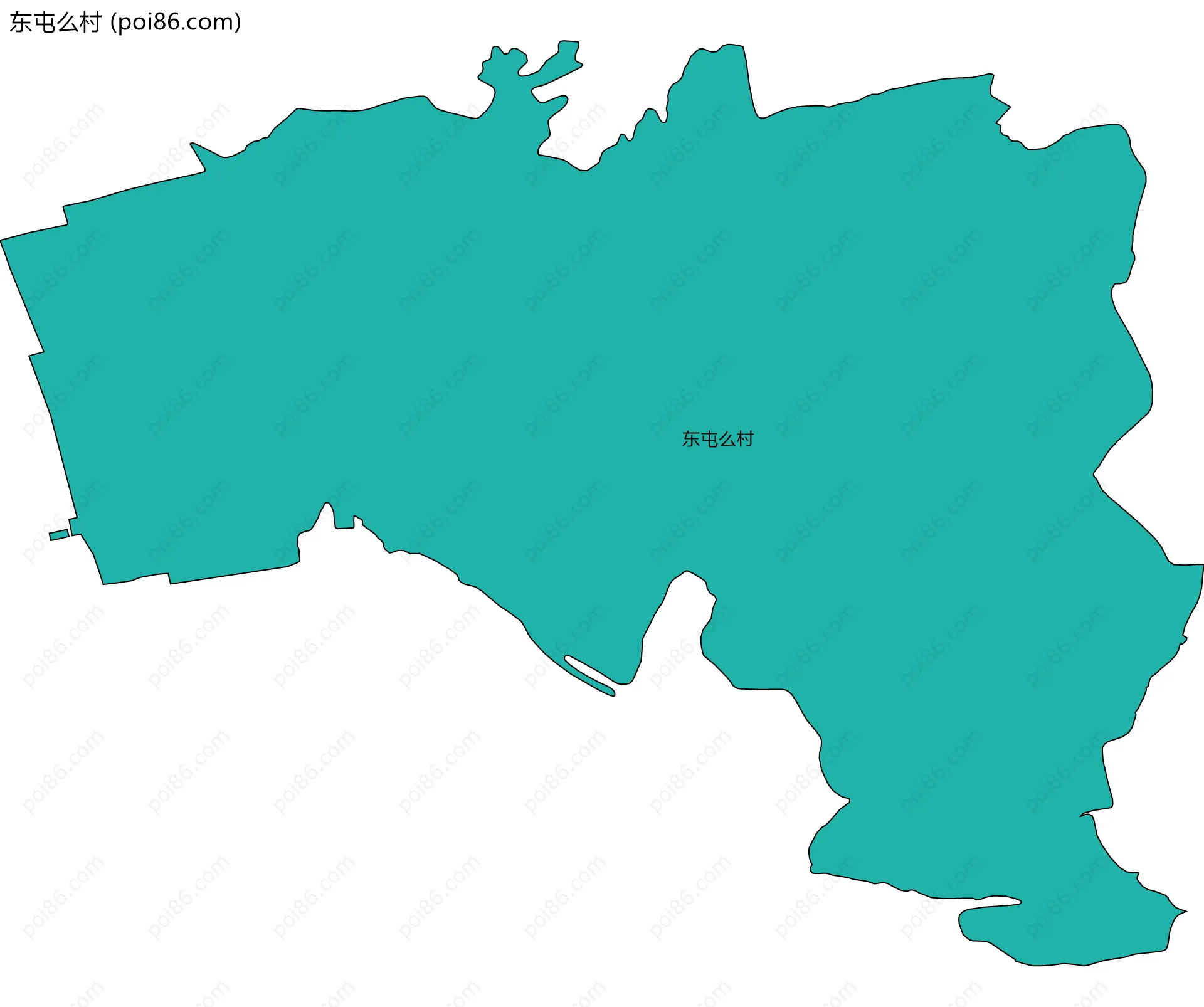 东屯么村边界地图