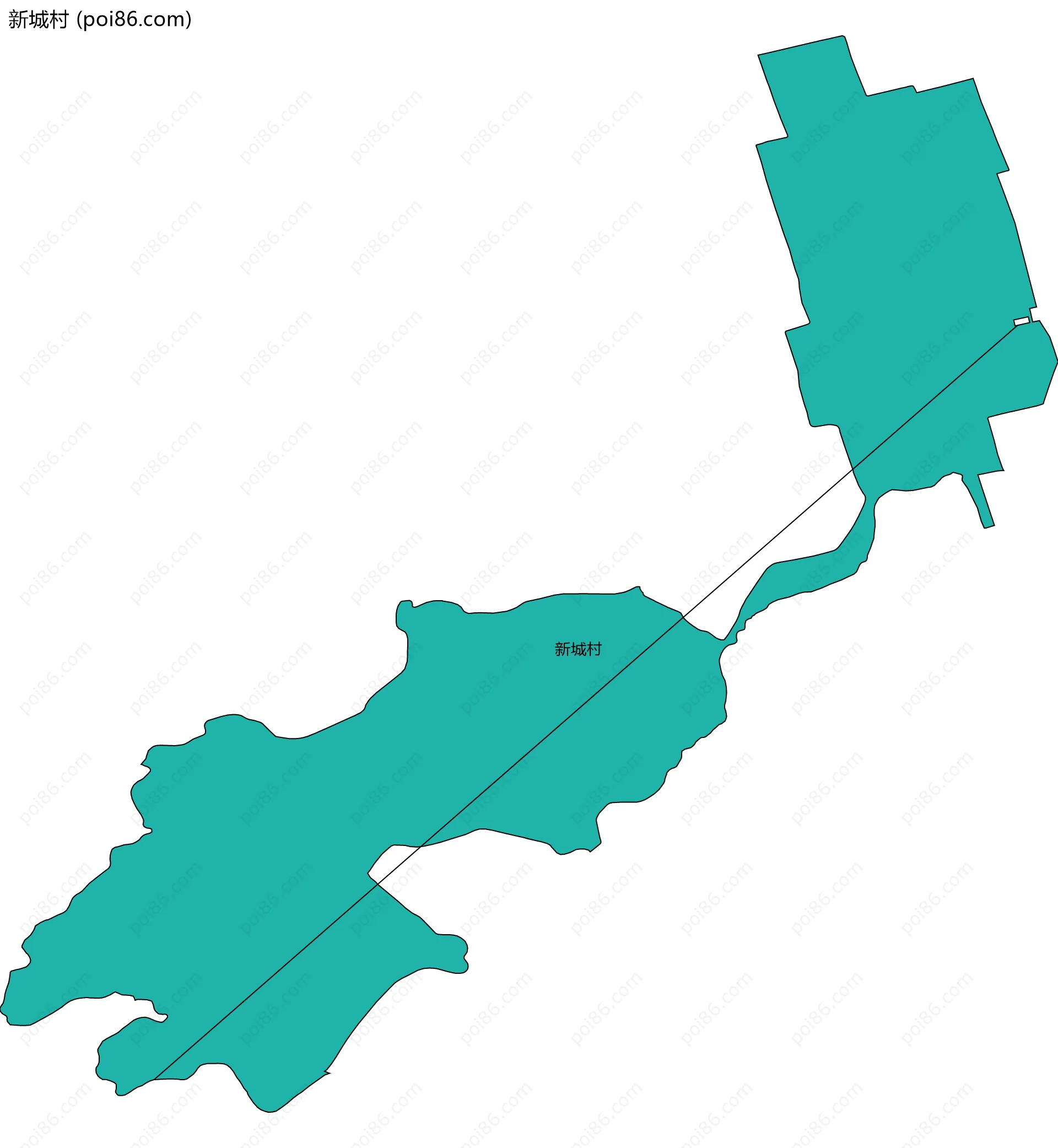 新城村边界地图