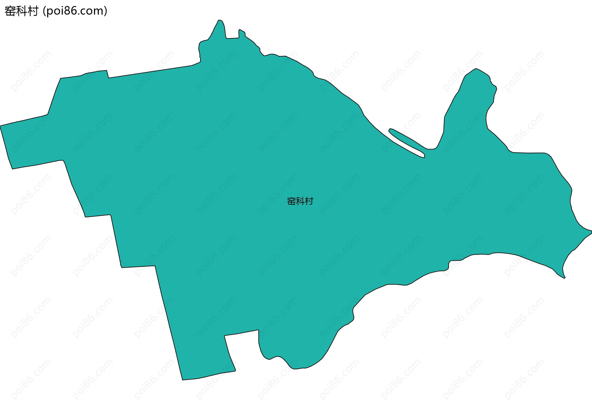 窑科村边界地图