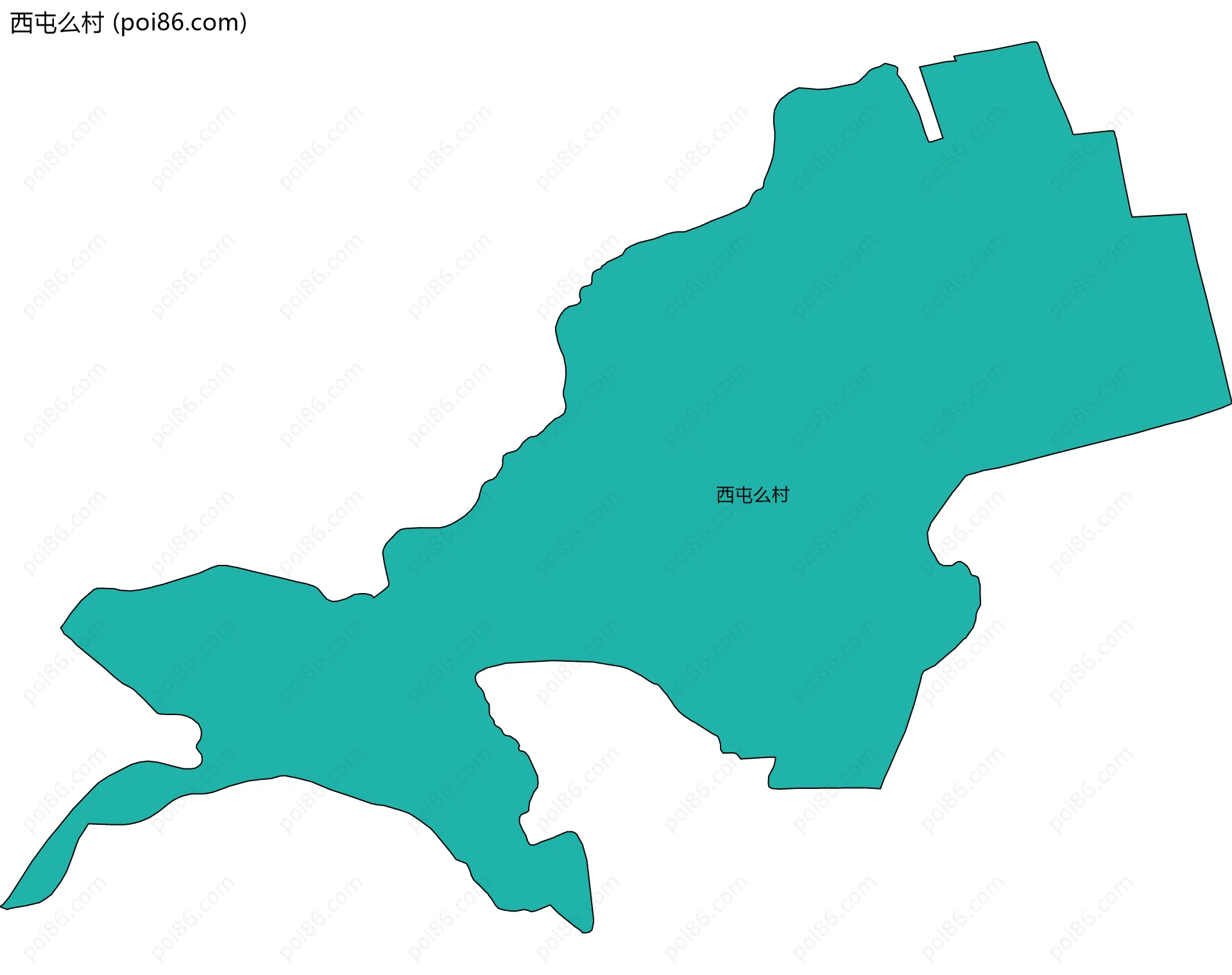 西屯么村边界地图