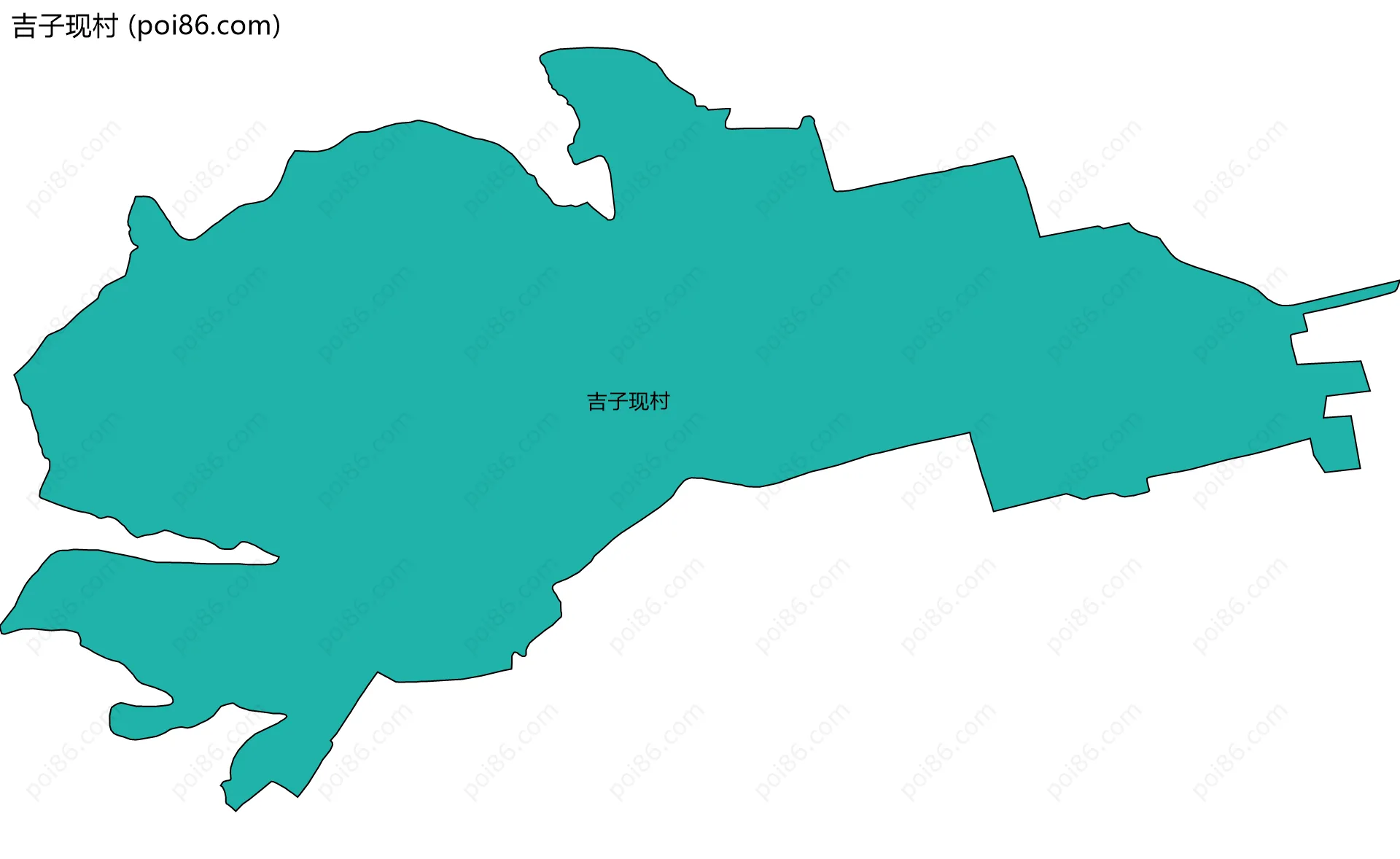 吉子现村边界地图