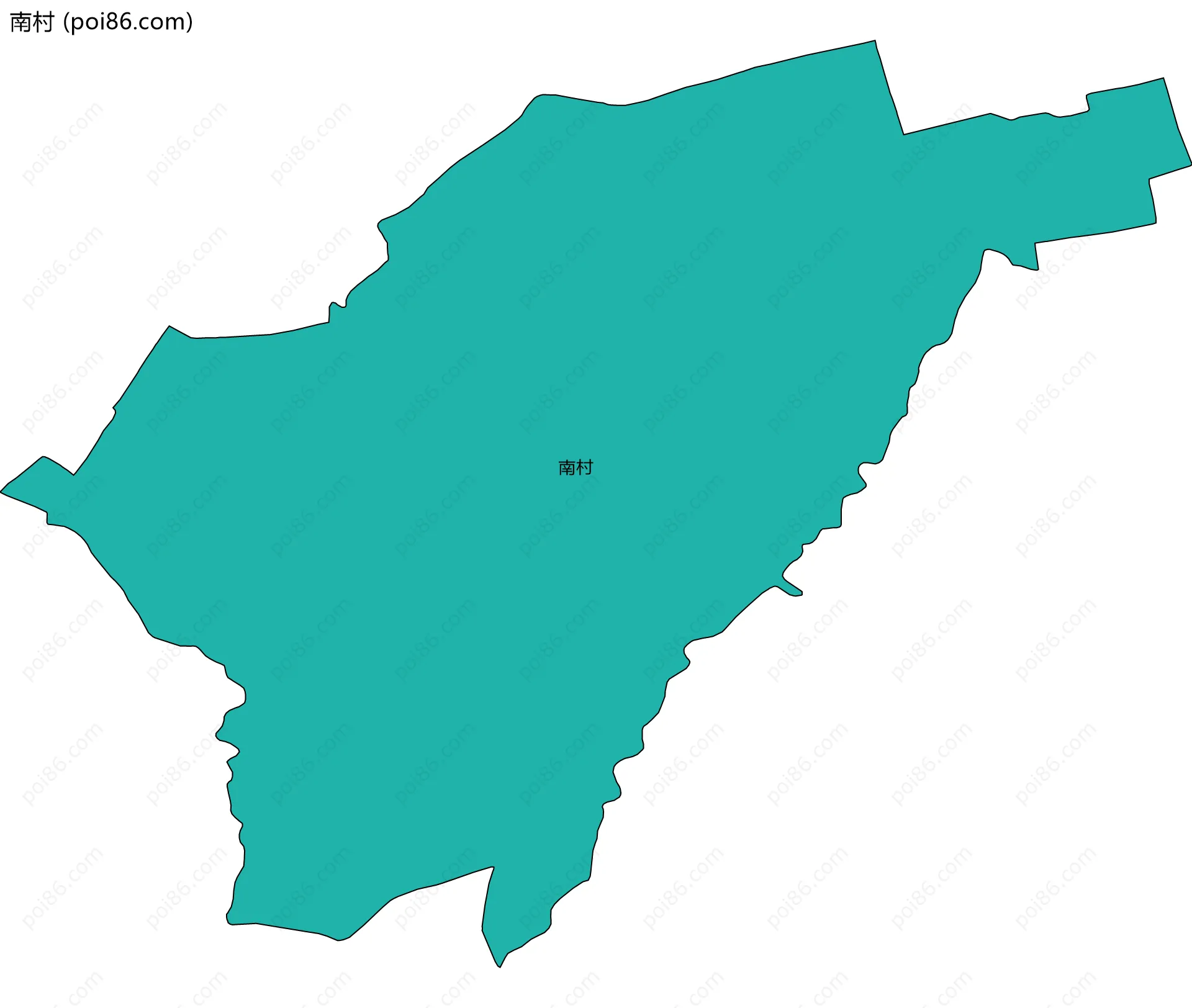 南村边界地图