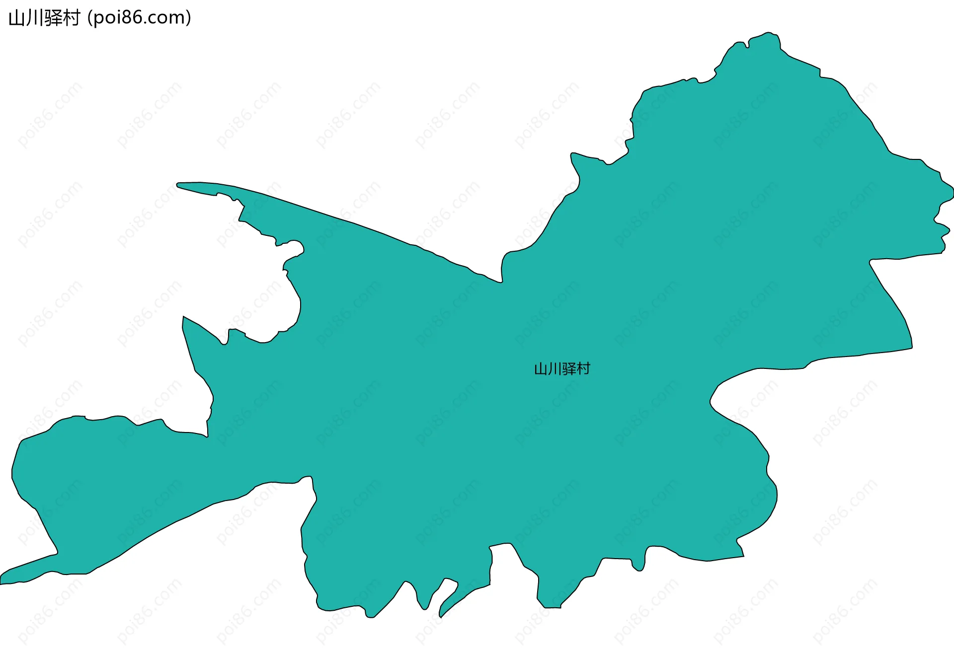 山川驿村边界地图