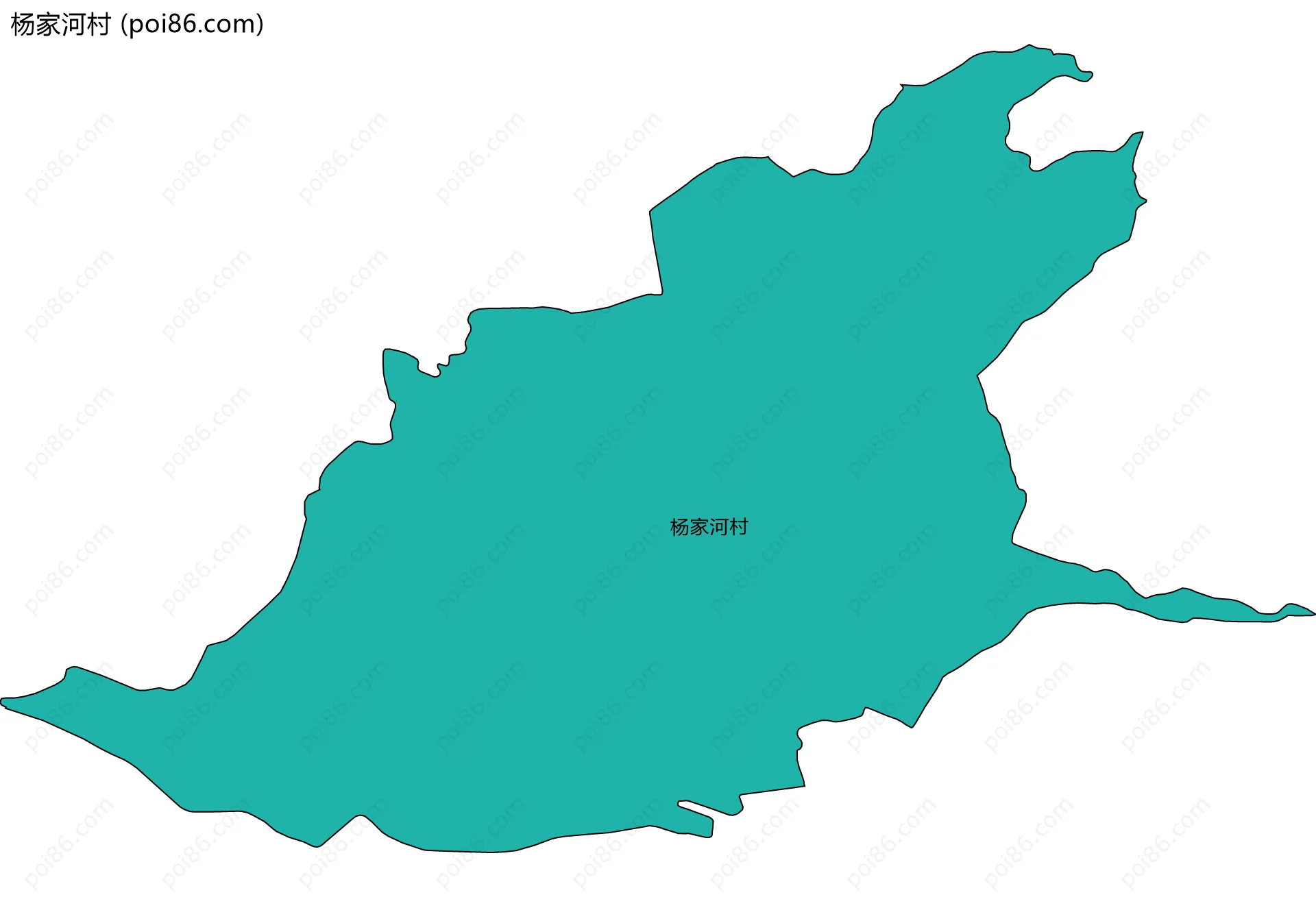 杨家河村边界地图