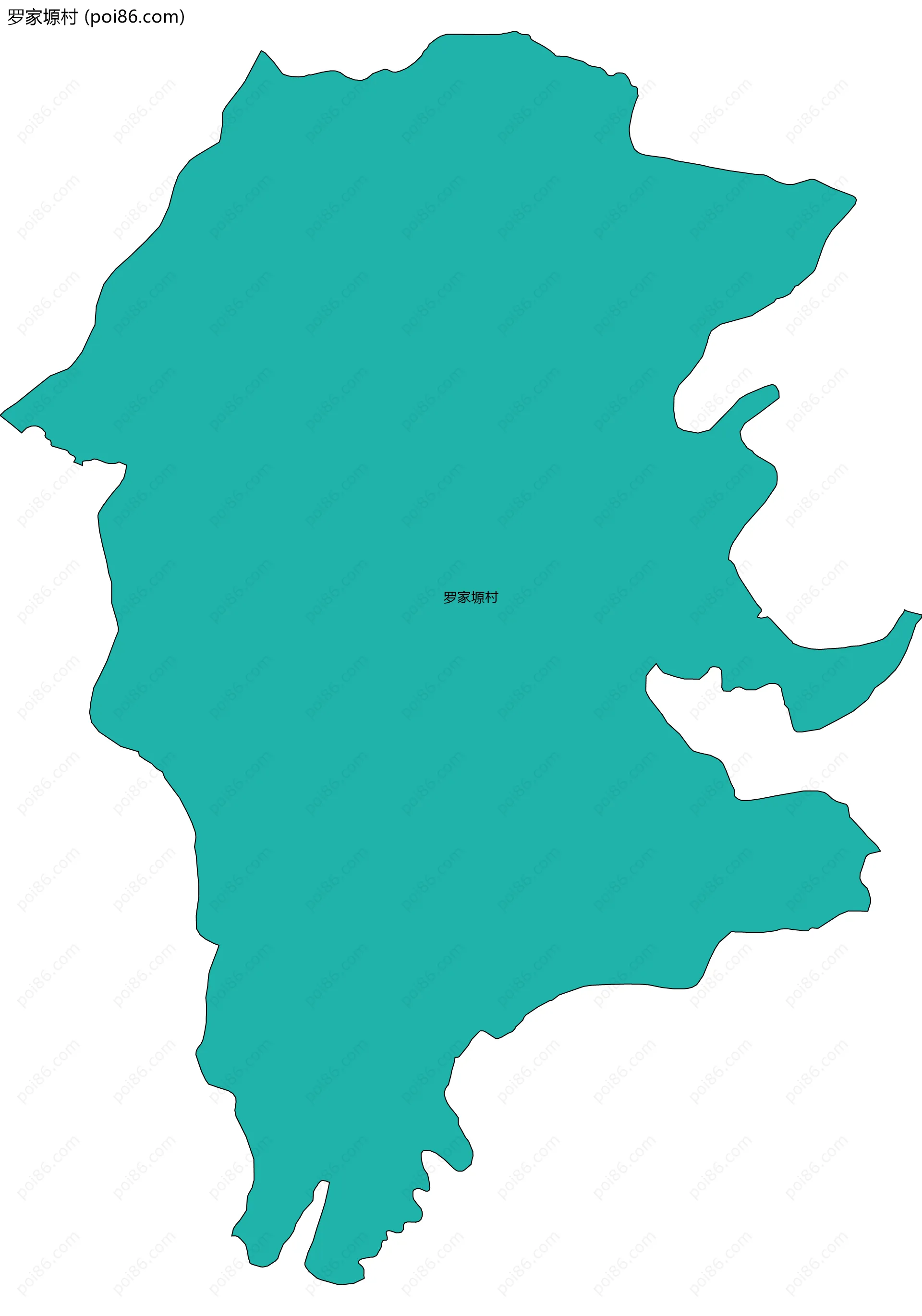 罗家塬村边界地图