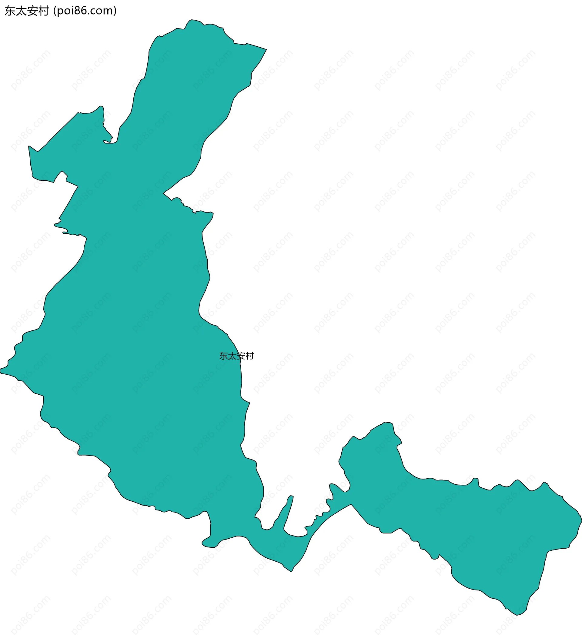 东太安村边界地图