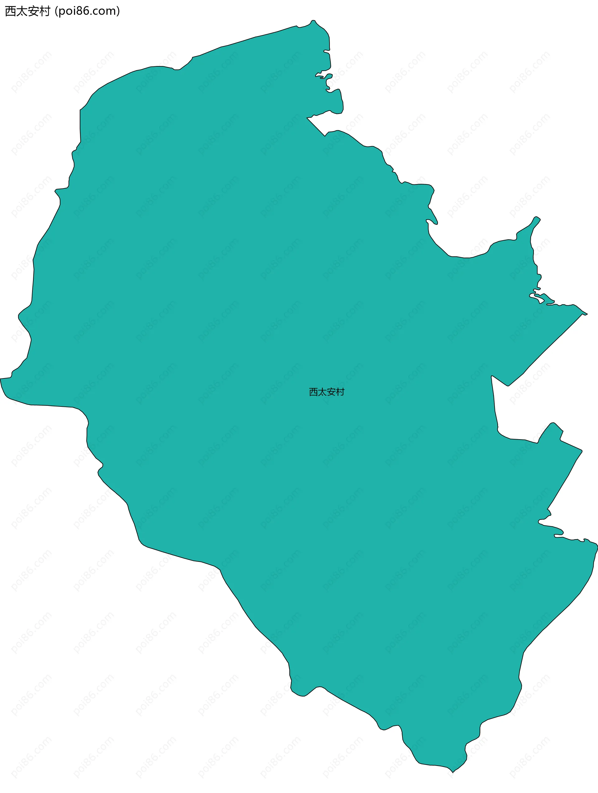 西太安村边界地图