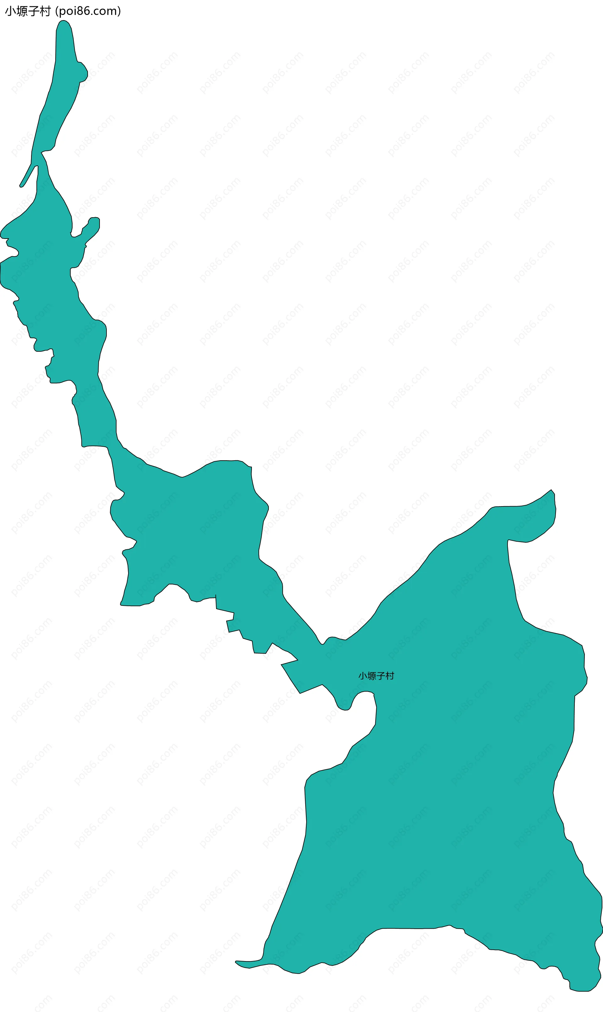 小塬子村边界地图