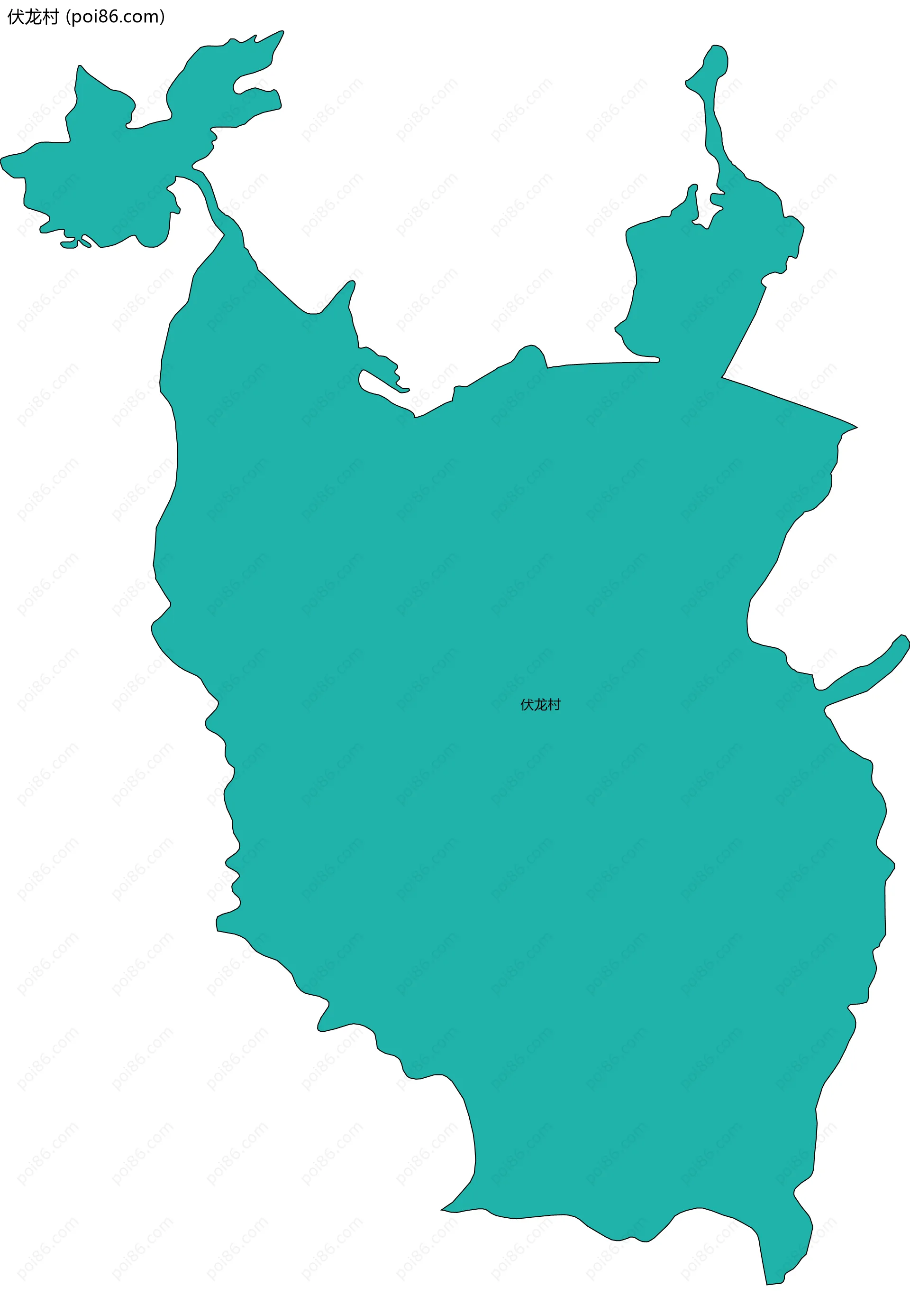 伏龙村边界地图