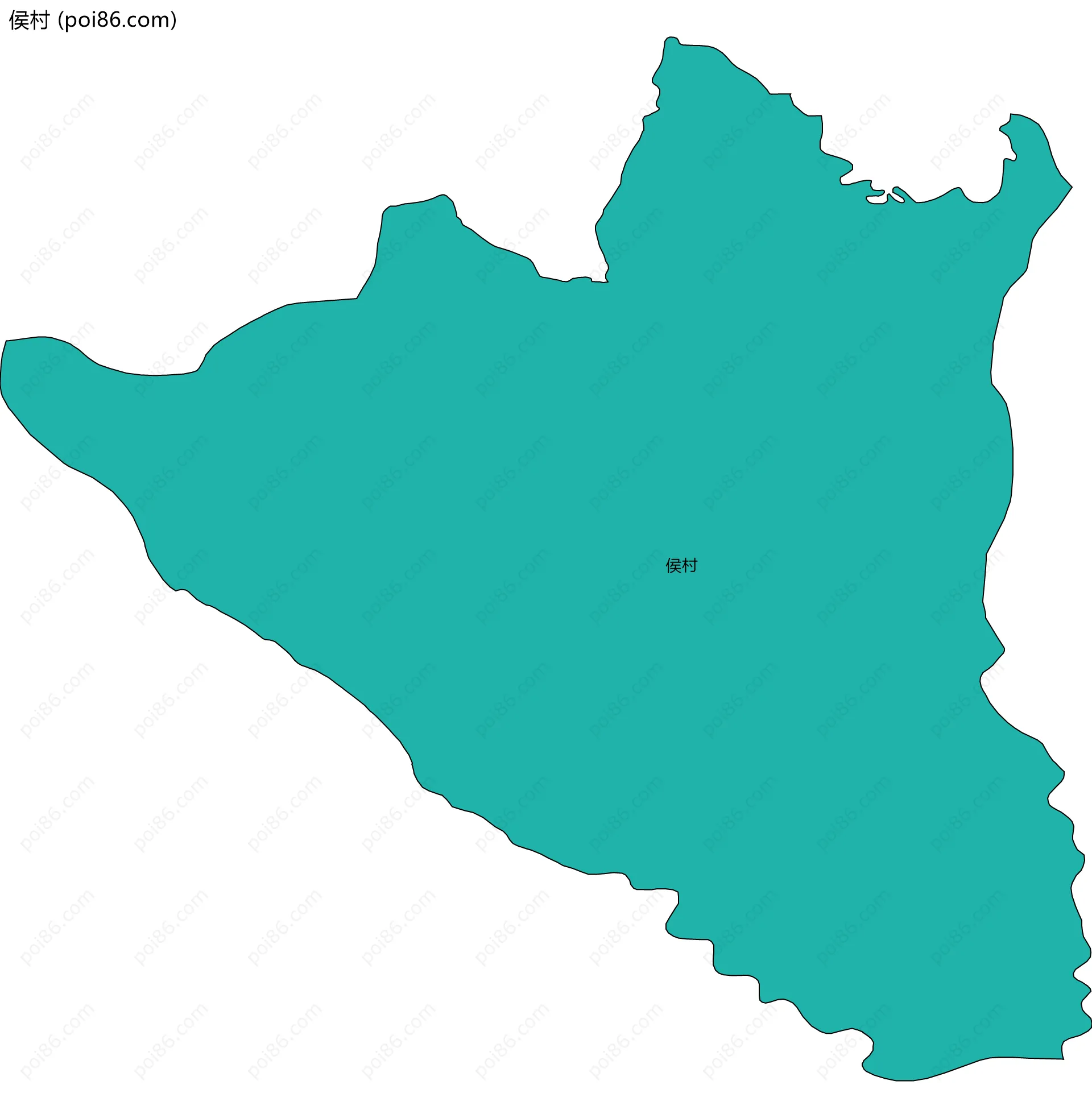 侯村边界地图