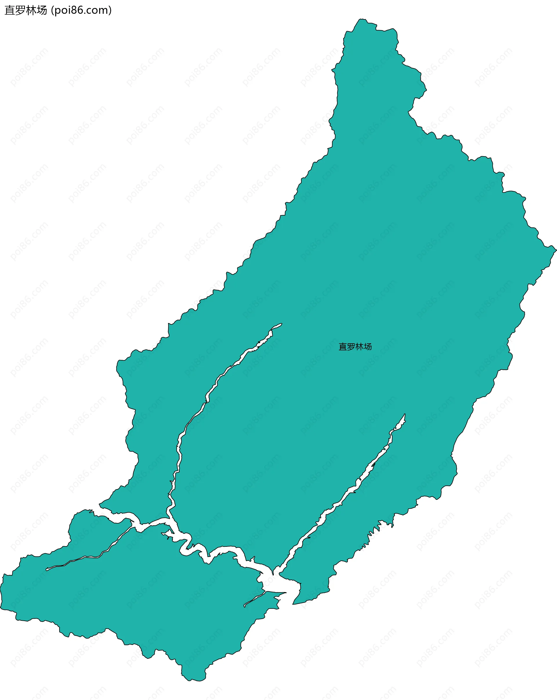 直罗林场边界地图