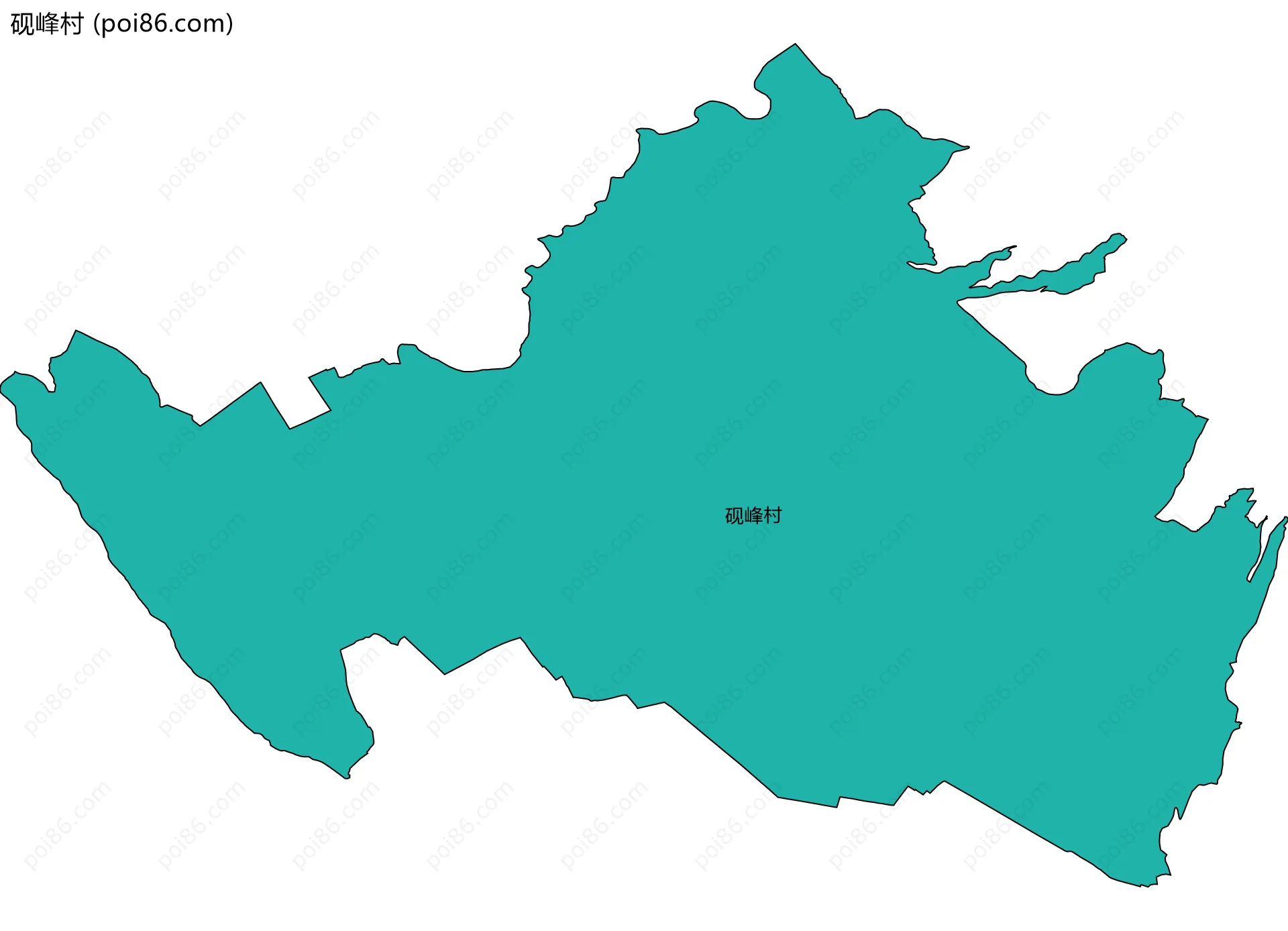 砚峰村边界地图