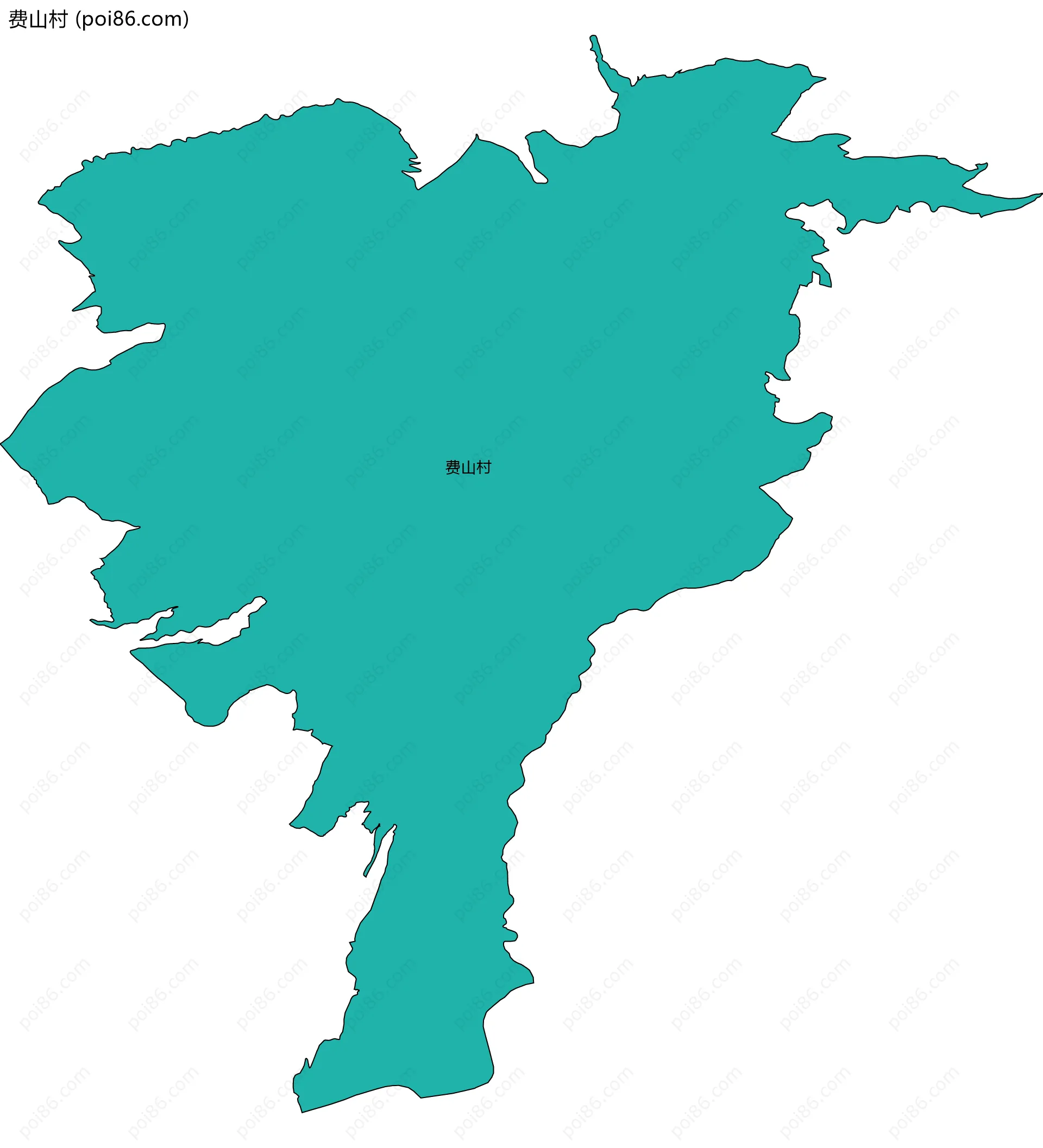 费山村边界地图