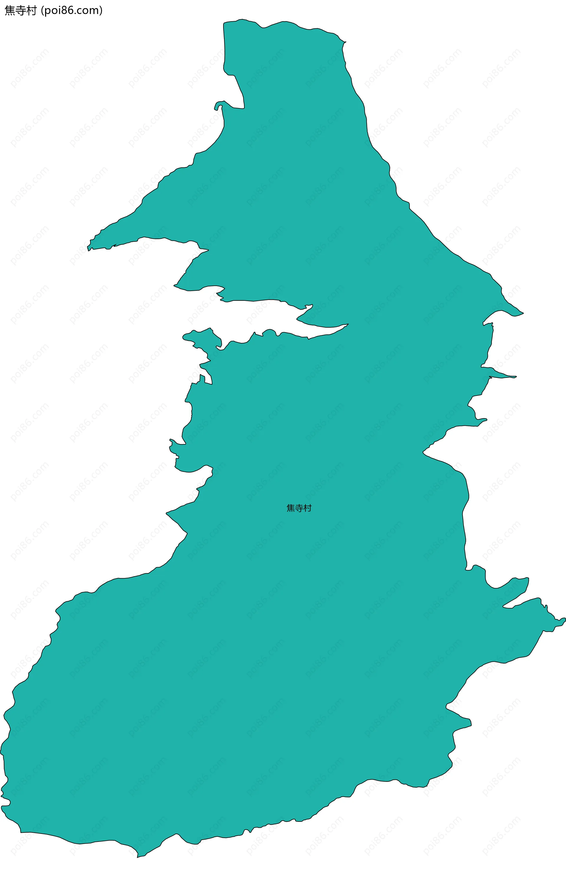 焦寺村边界地图