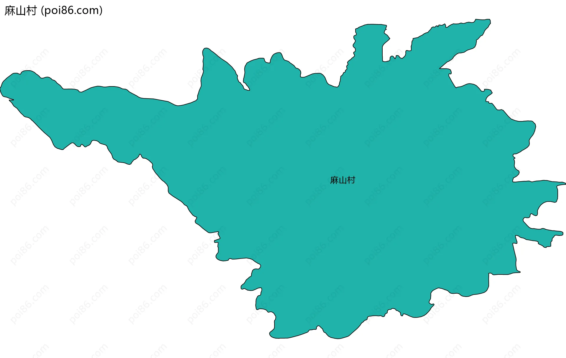 麻山村边界地图