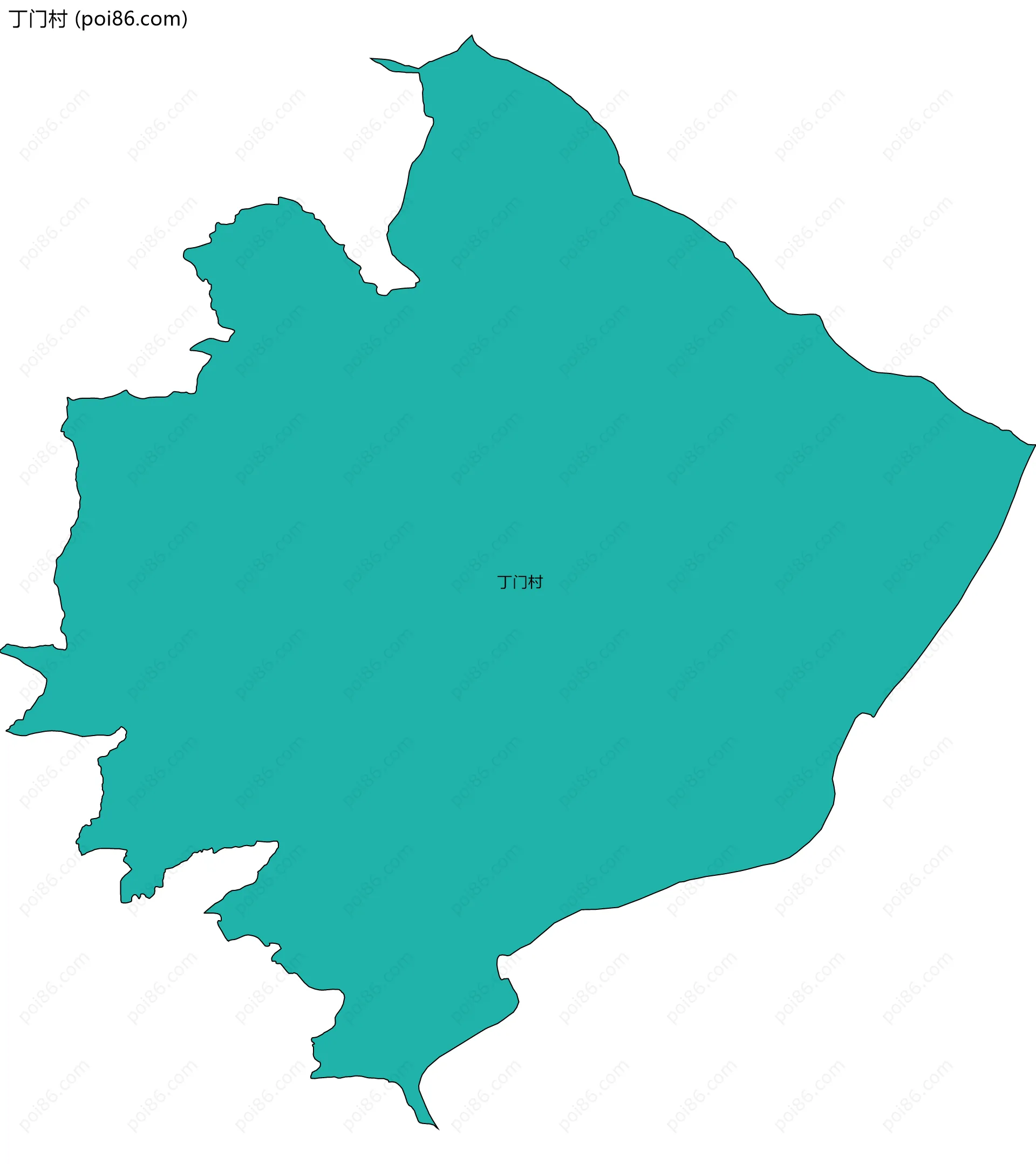 丁门村边界地图