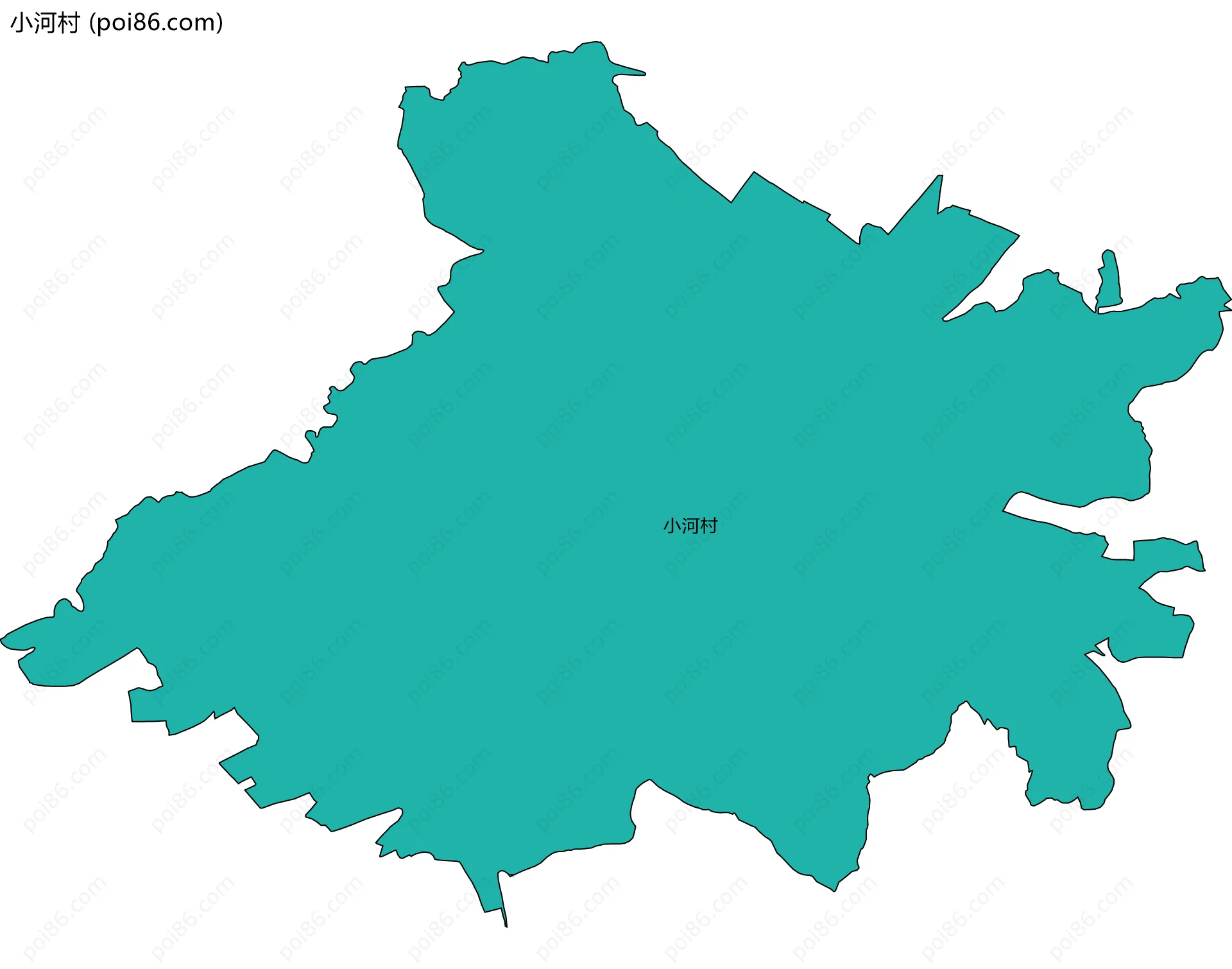 小河村边界地图