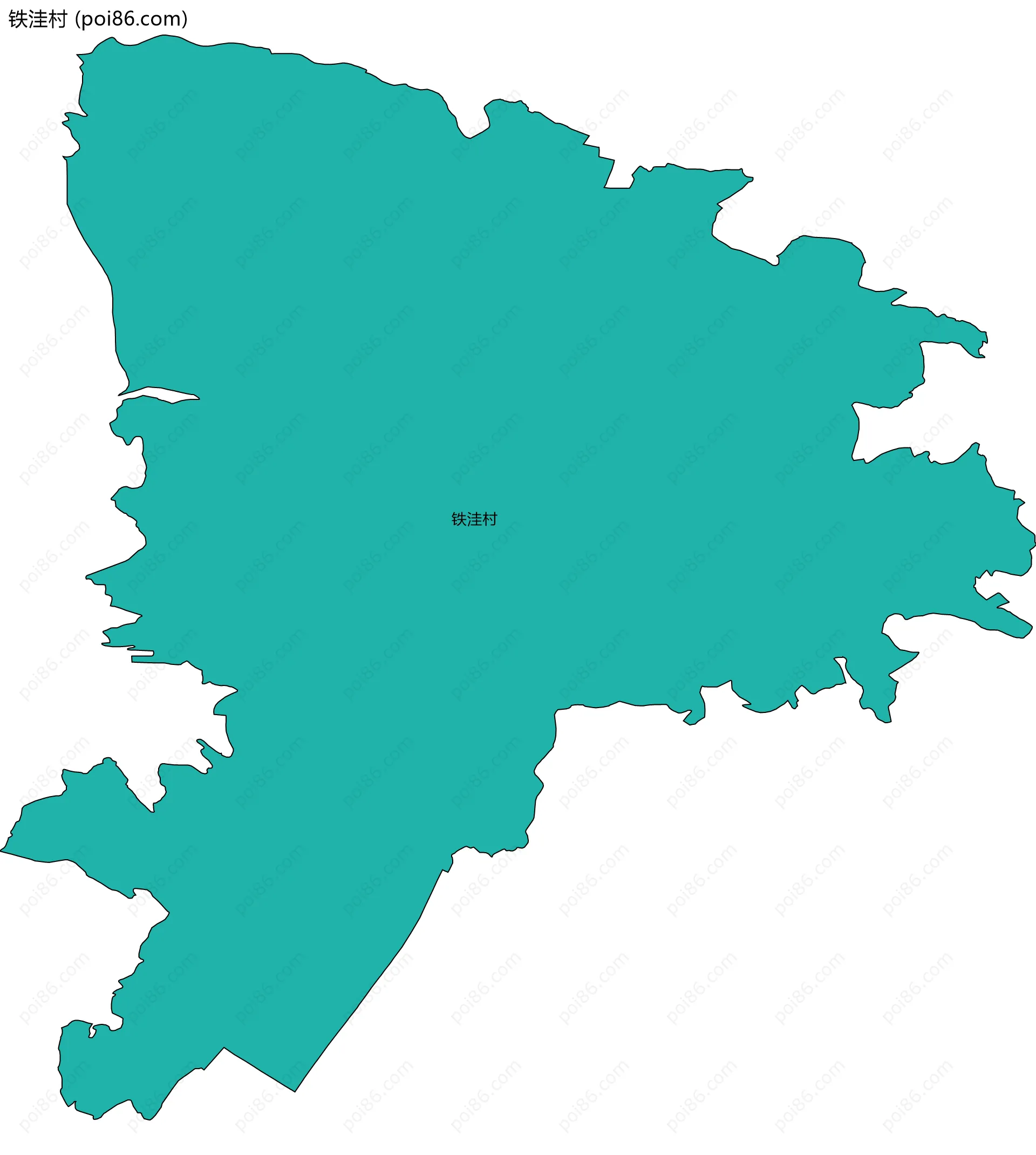 铁洼村边界地图