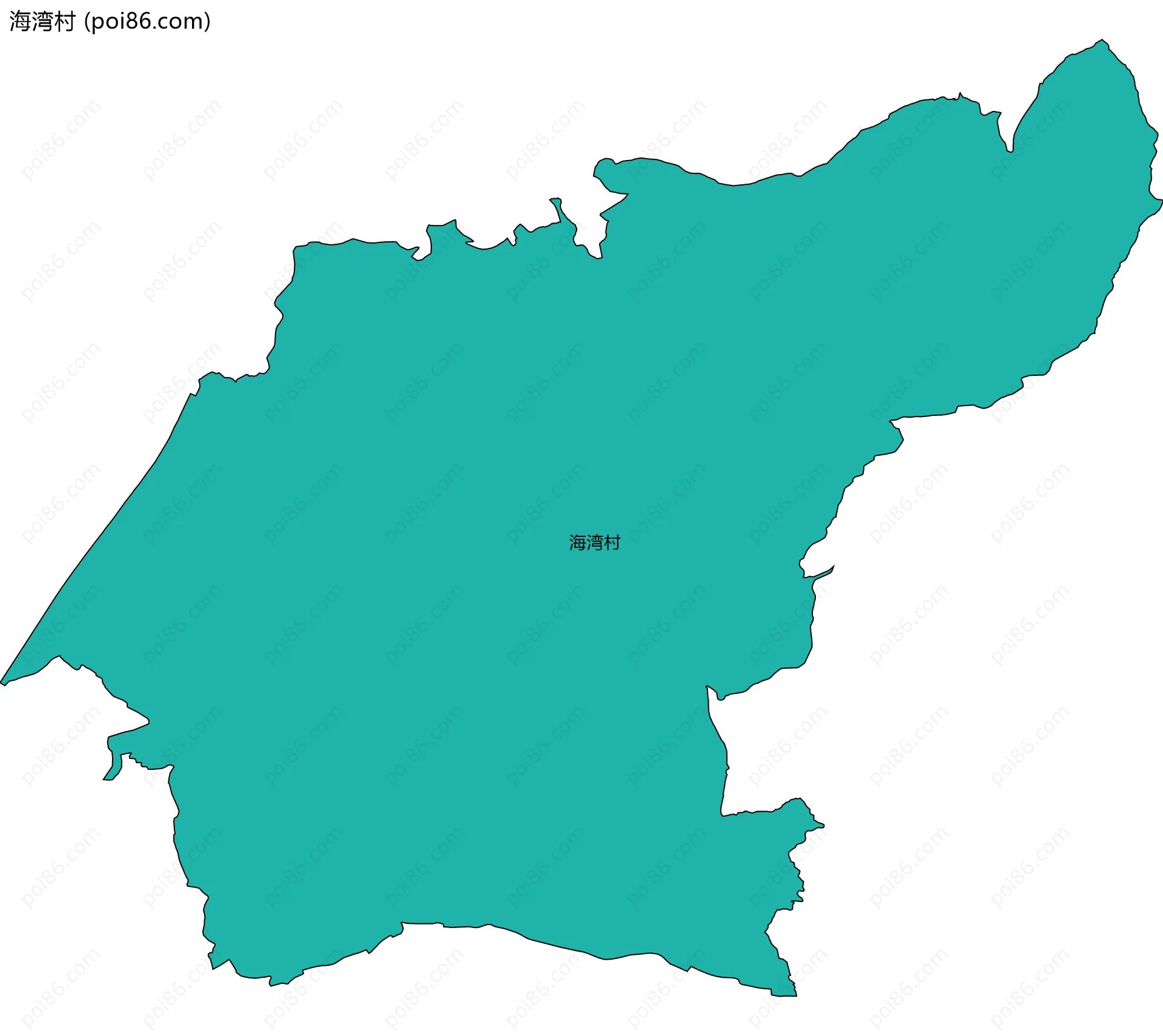 海湾村边界地图