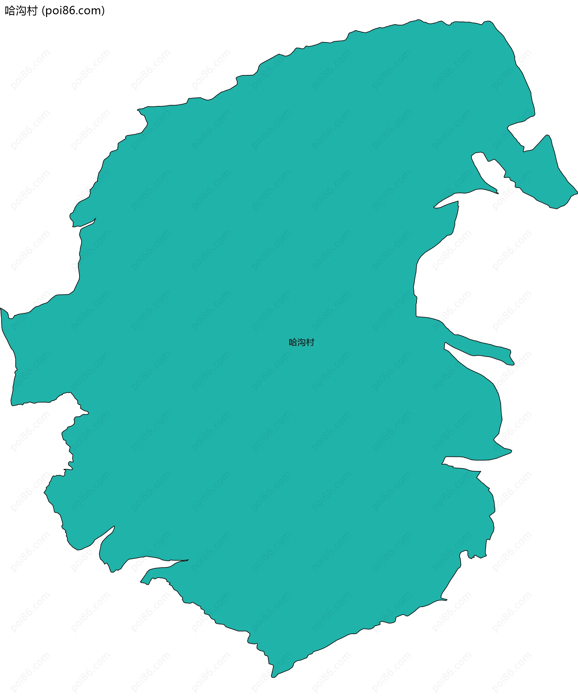 哈沟村边界地图