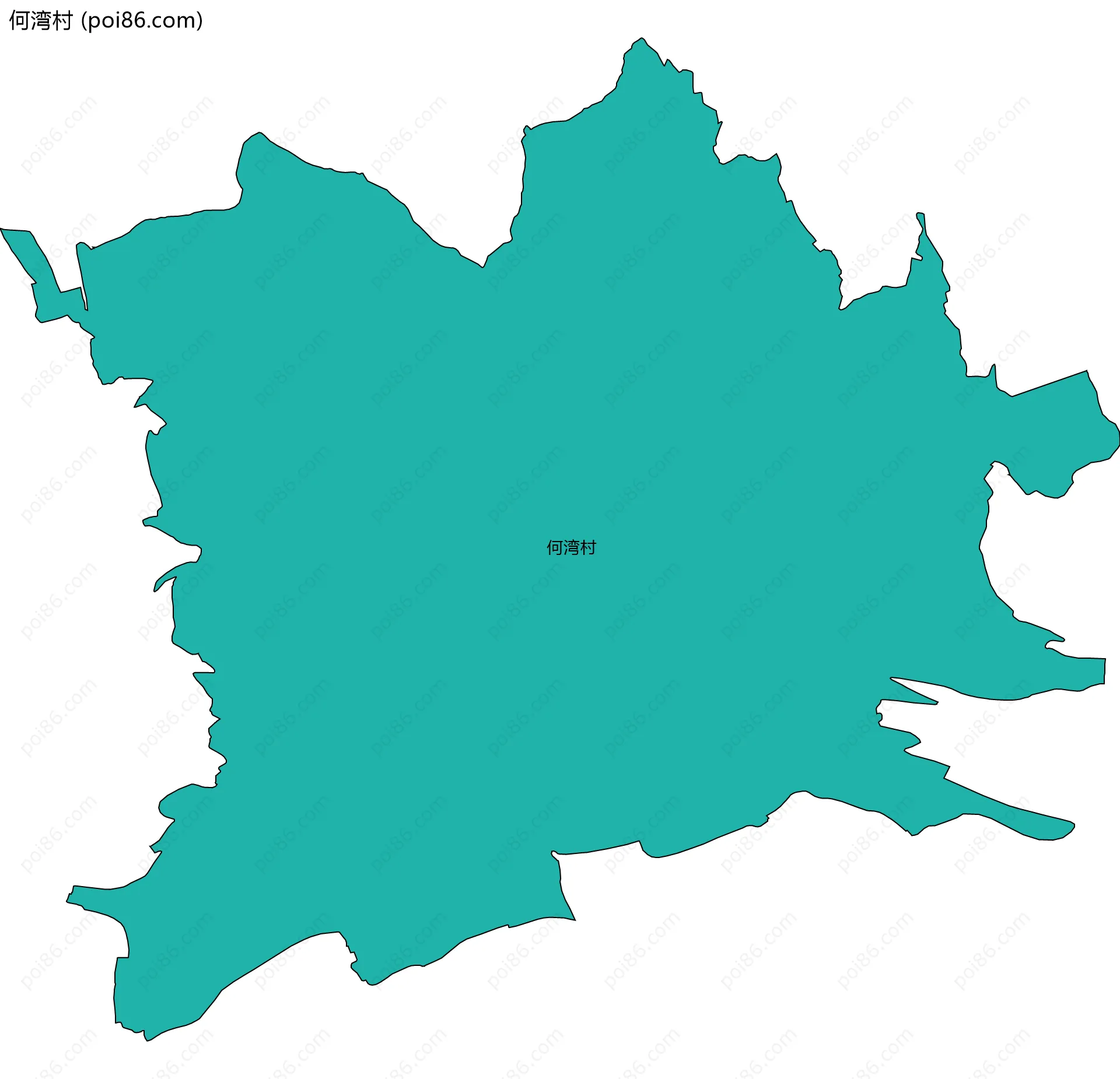 何湾村边界地图