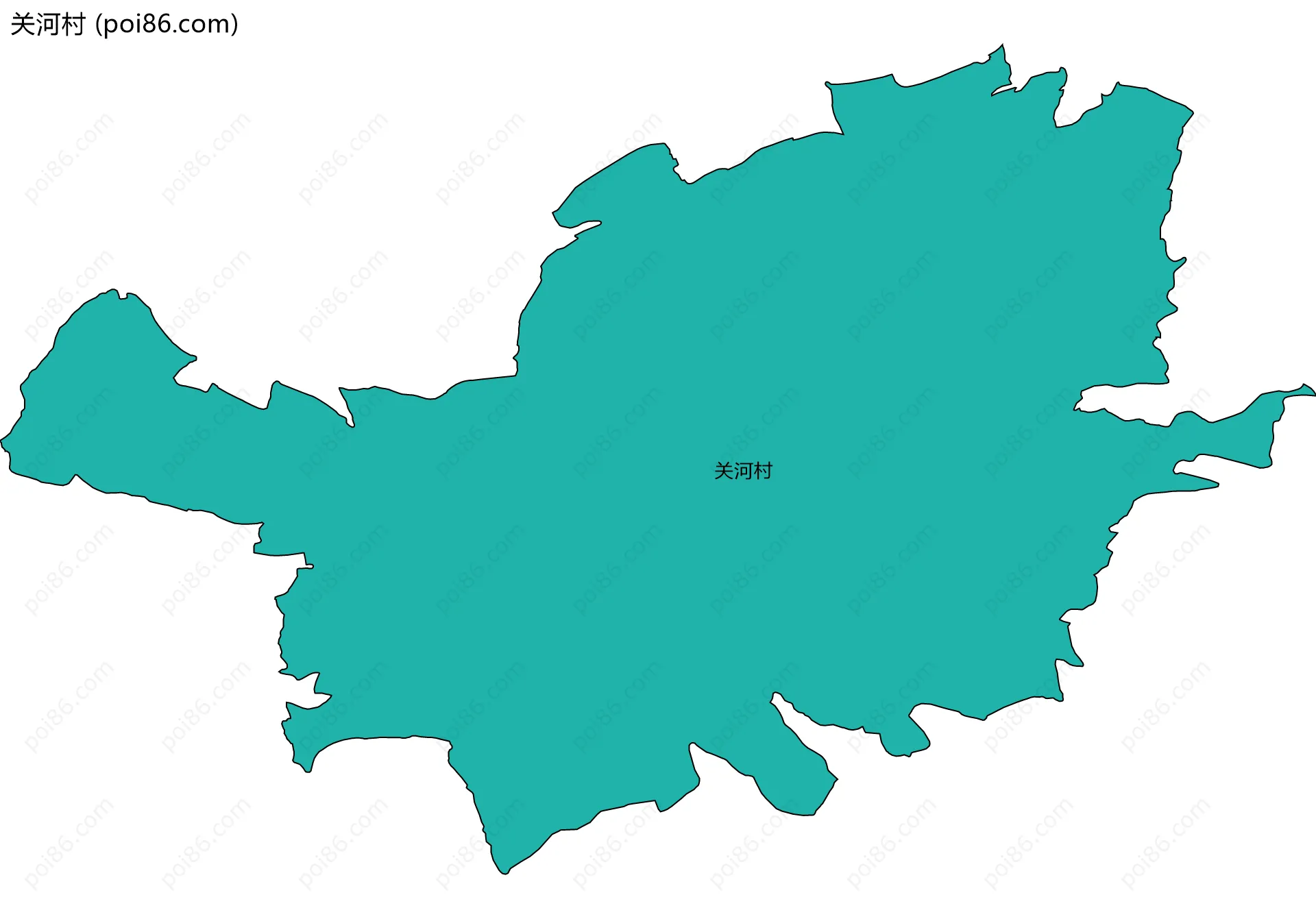关河村边界地图