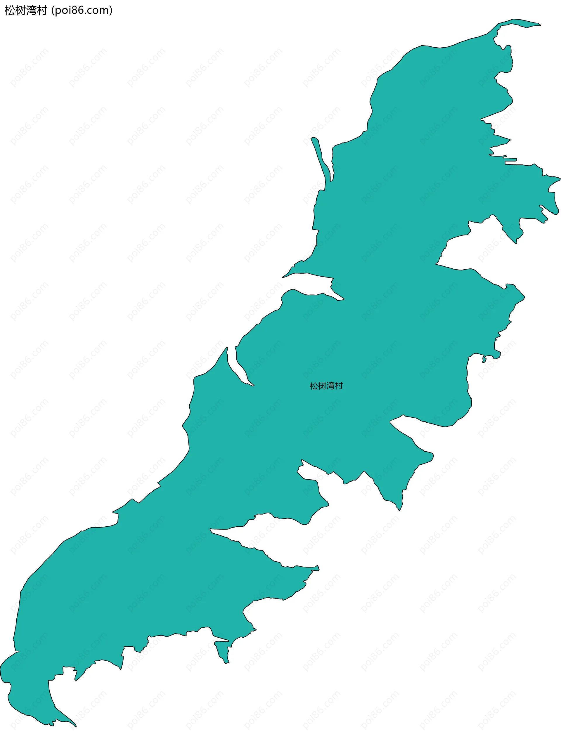 松树湾村边界地图