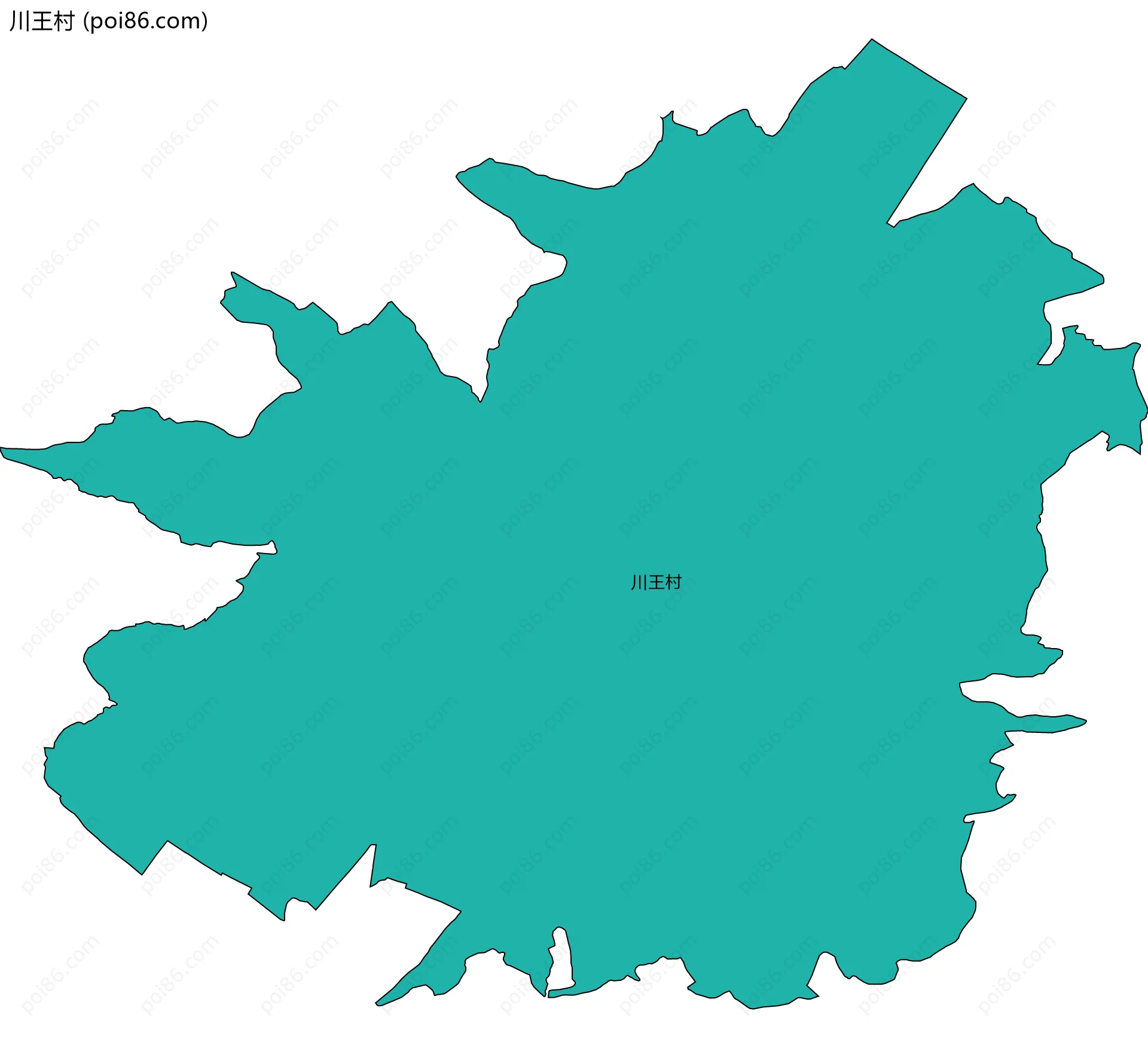 川王村边界地图
