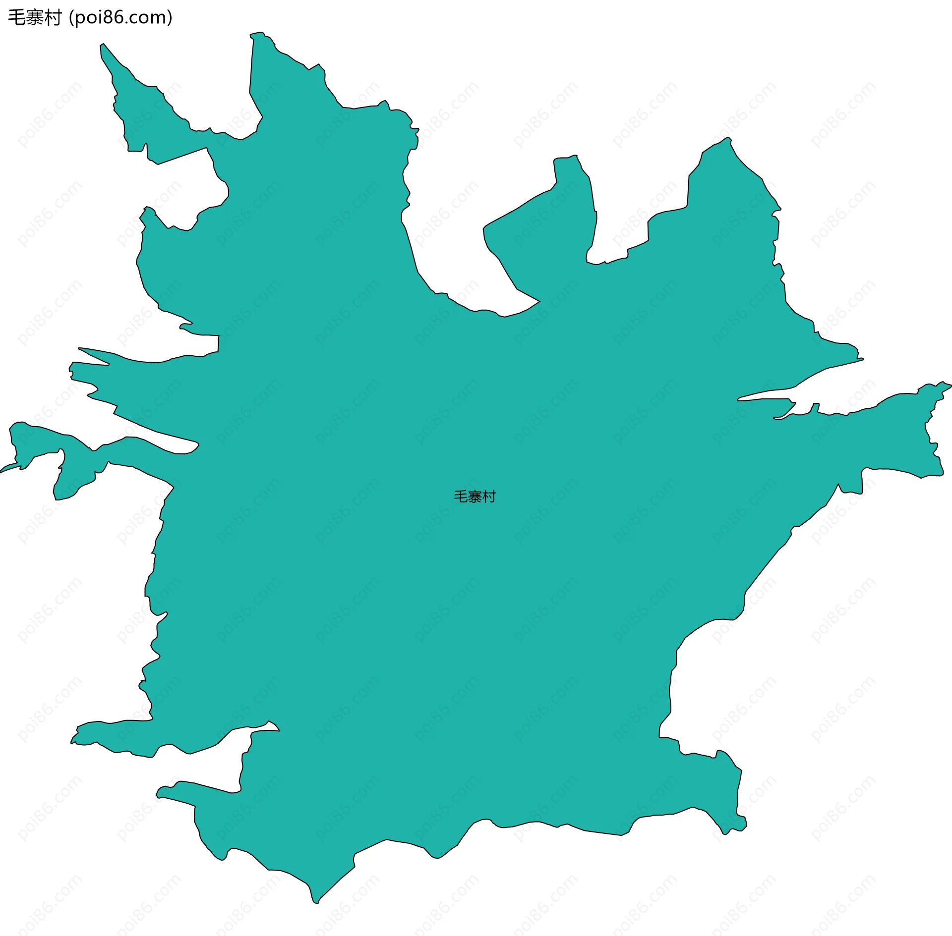 毛寨村边界地图