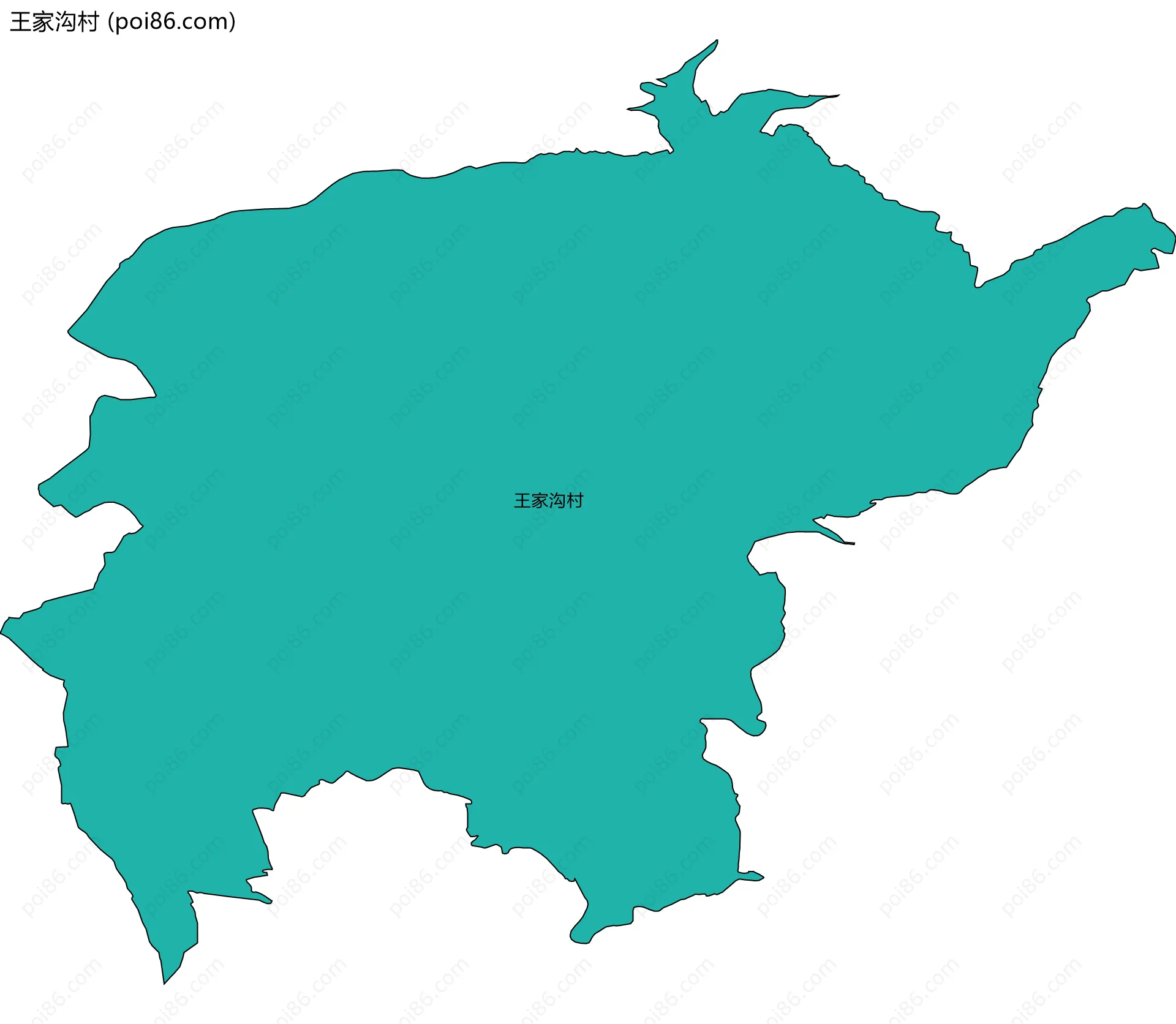 王家沟村边界地图