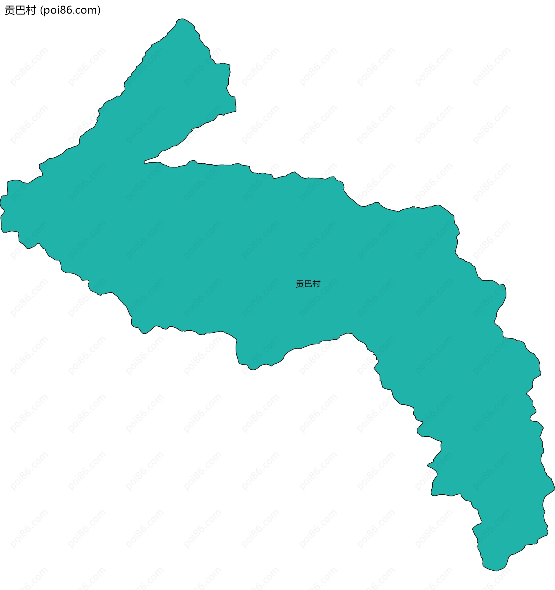 贡巴村边界地图