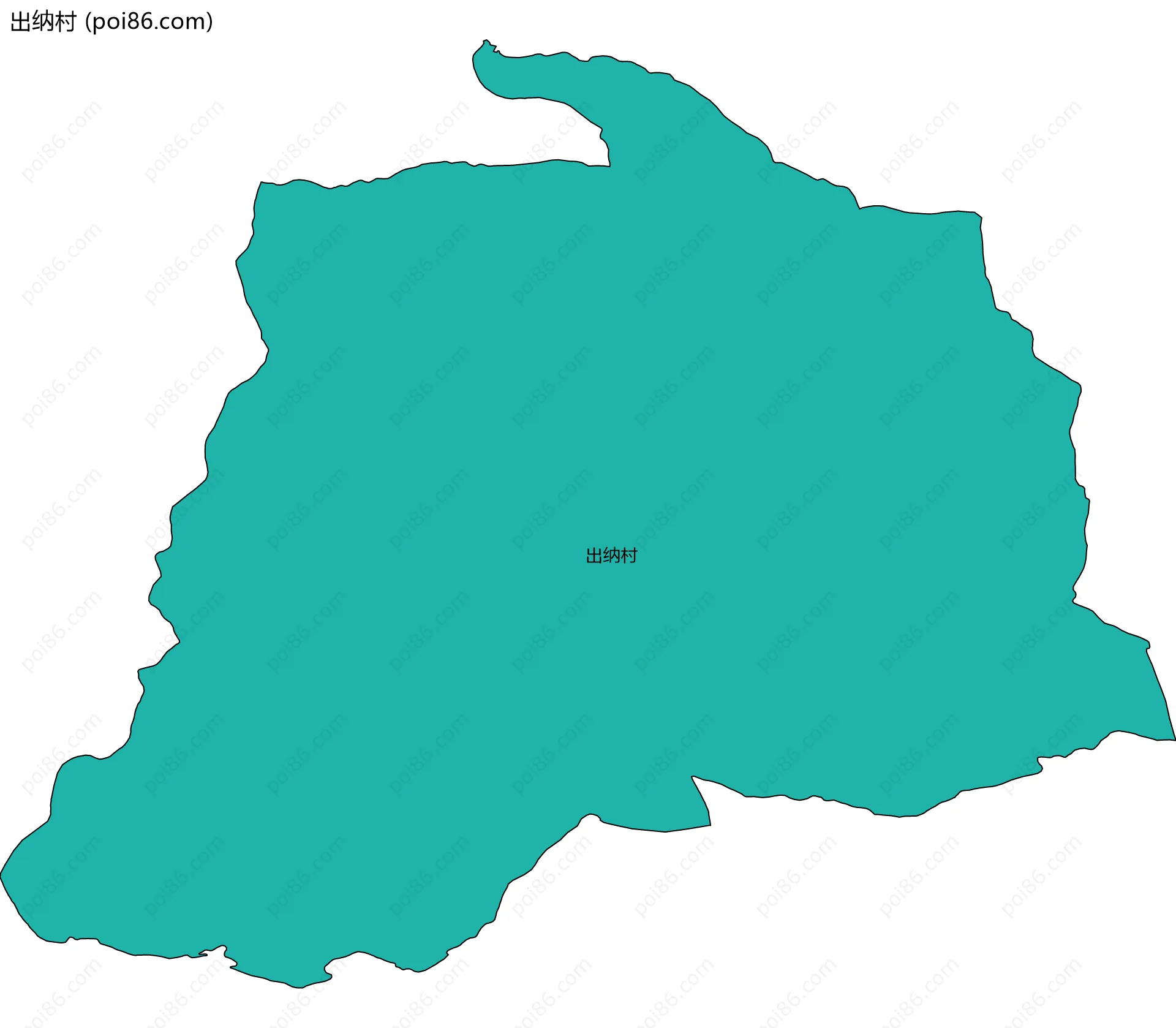 出纳村边界地图