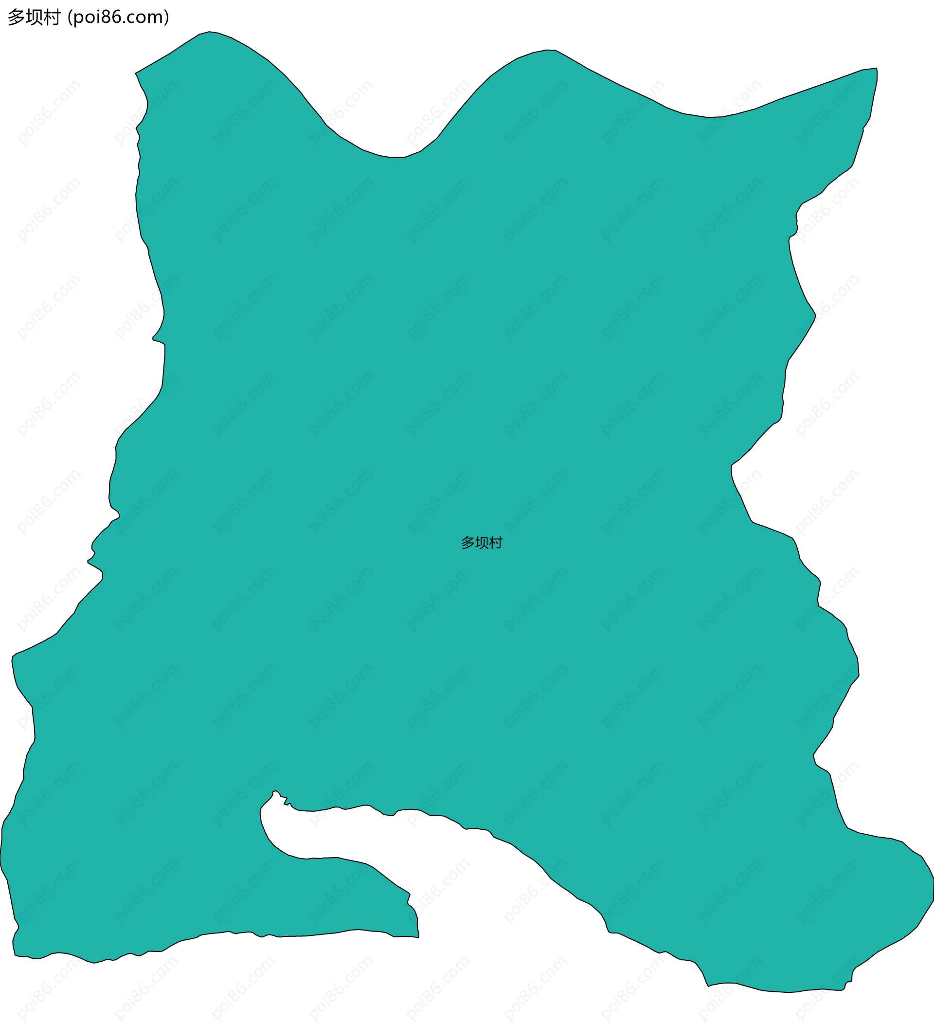 多坝村边界地图