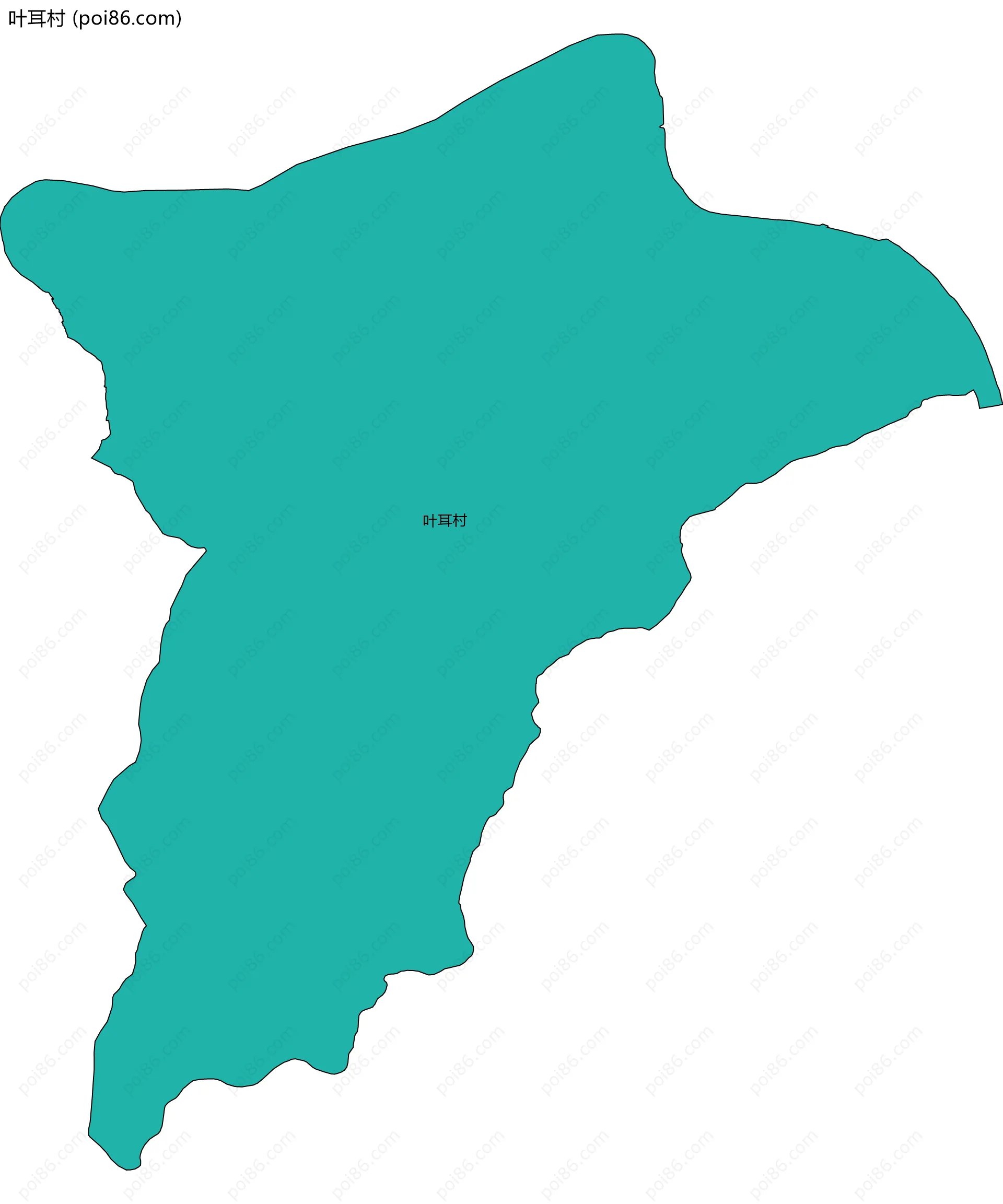 叶耳村边界地图