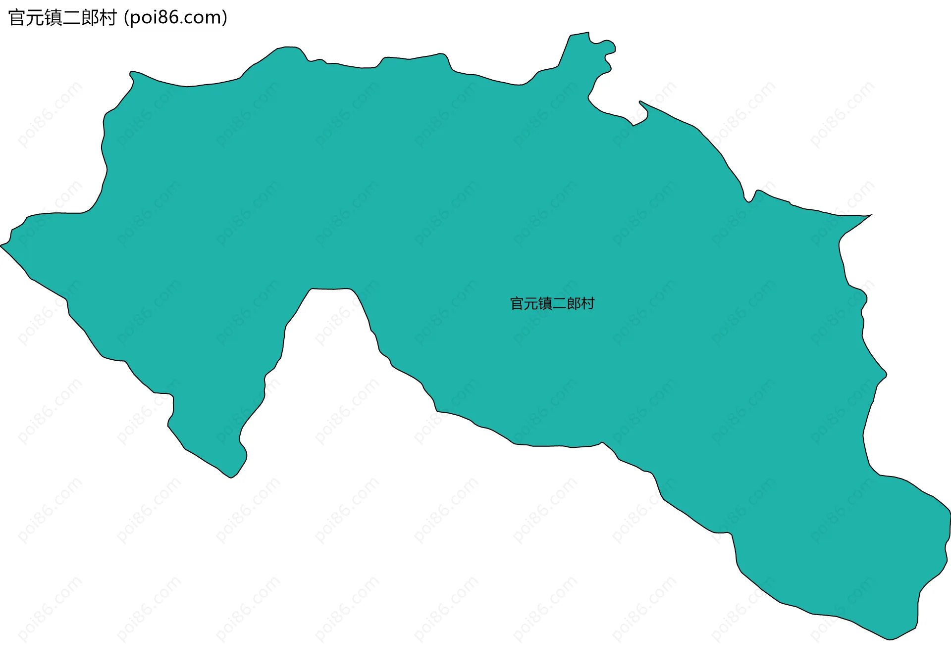 官元镇二郎村边界地图