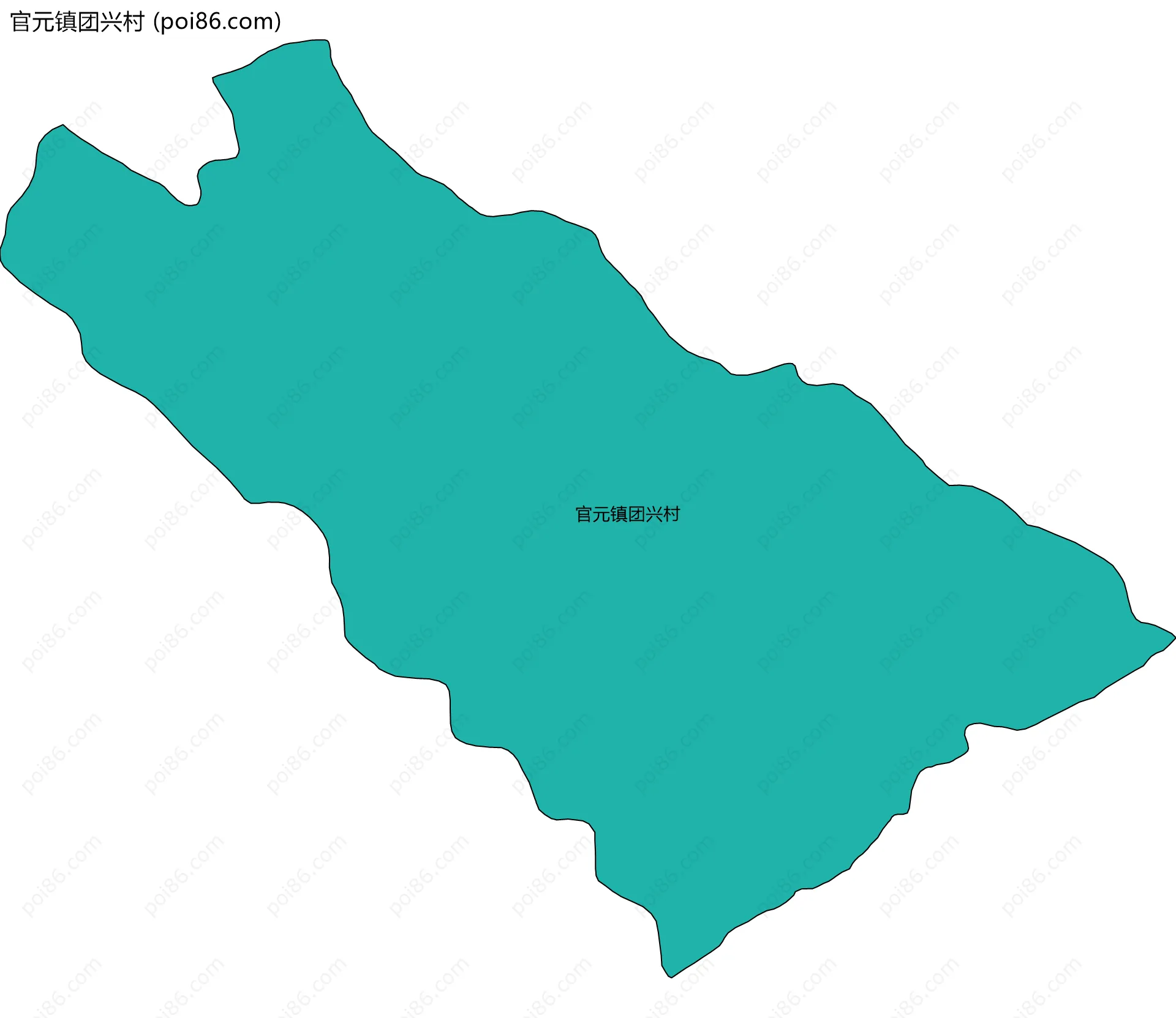 官元镇团兴村边界地图