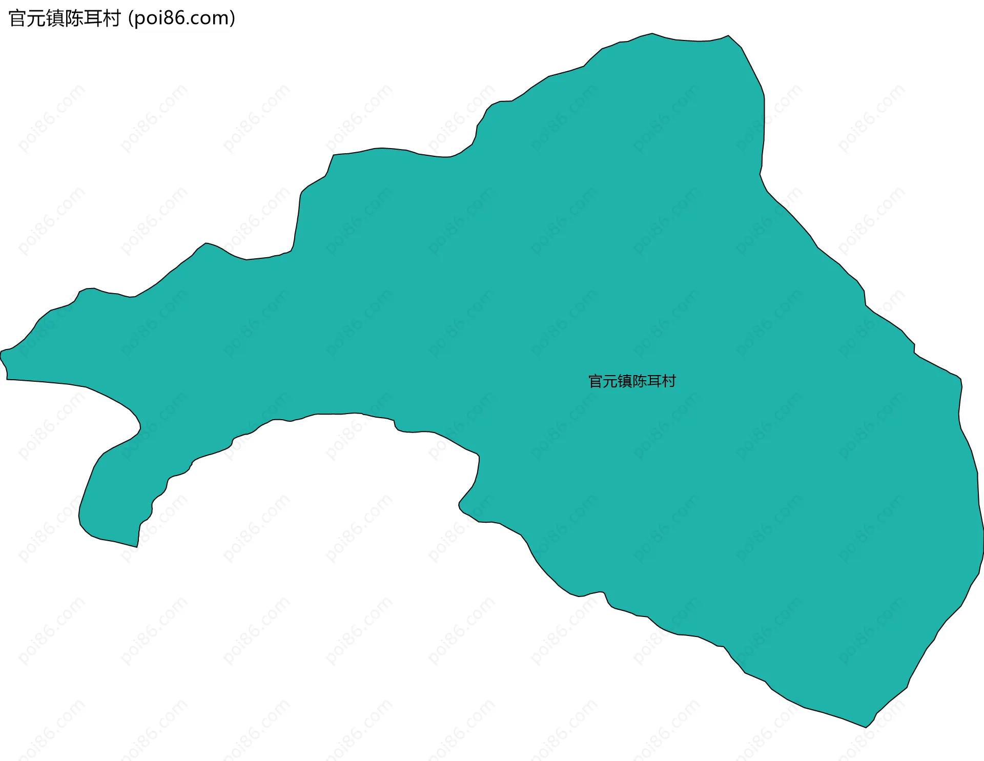 官元镇陈耳村边界地图