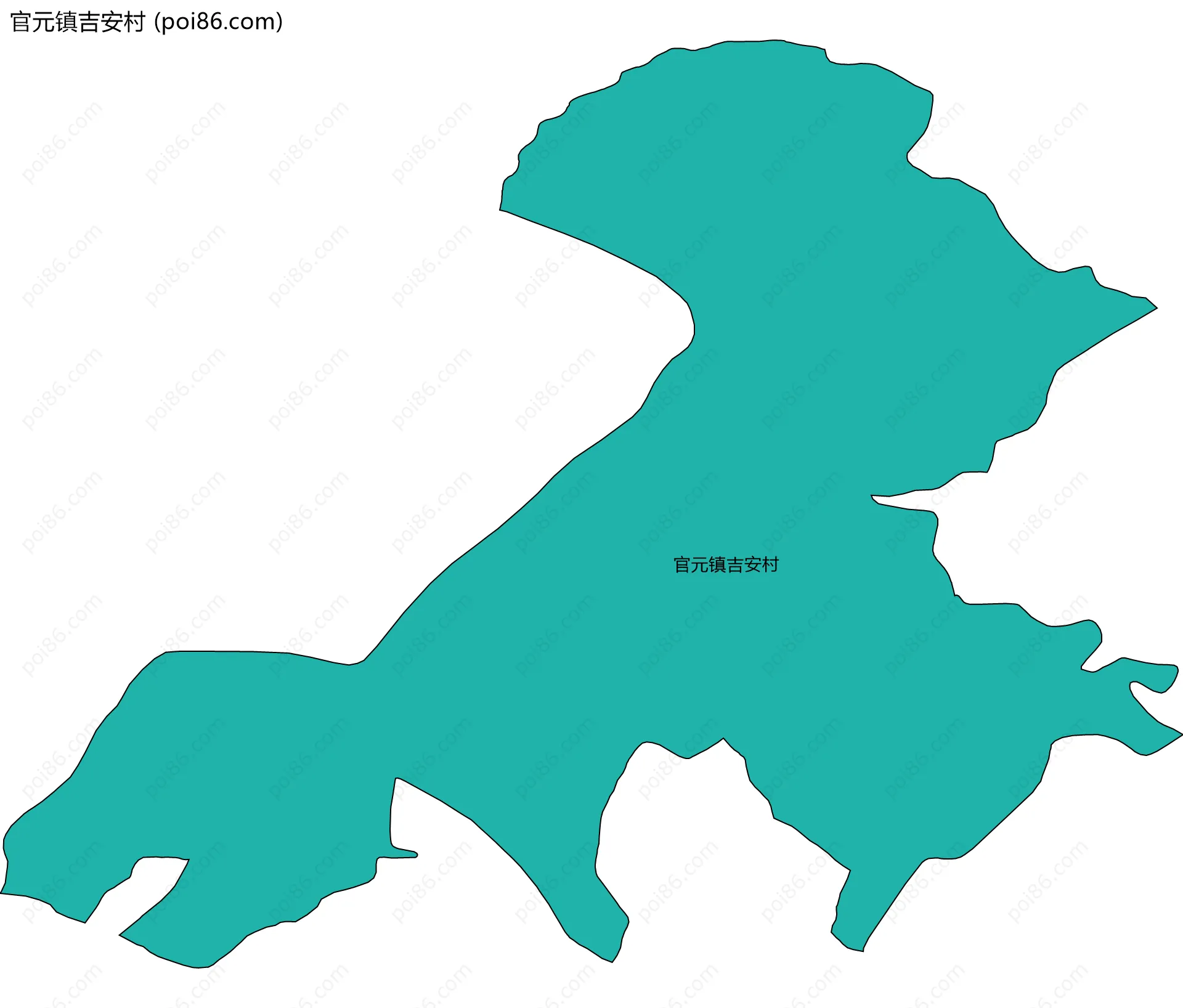 官元镇吉安村边界地图