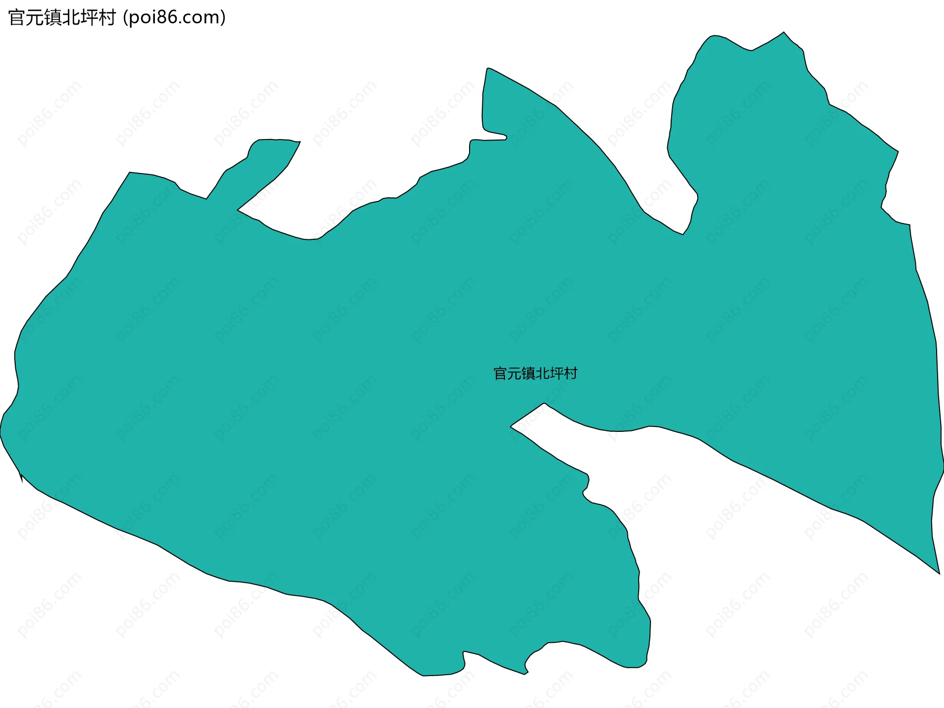 官元镇北坪村边界地图