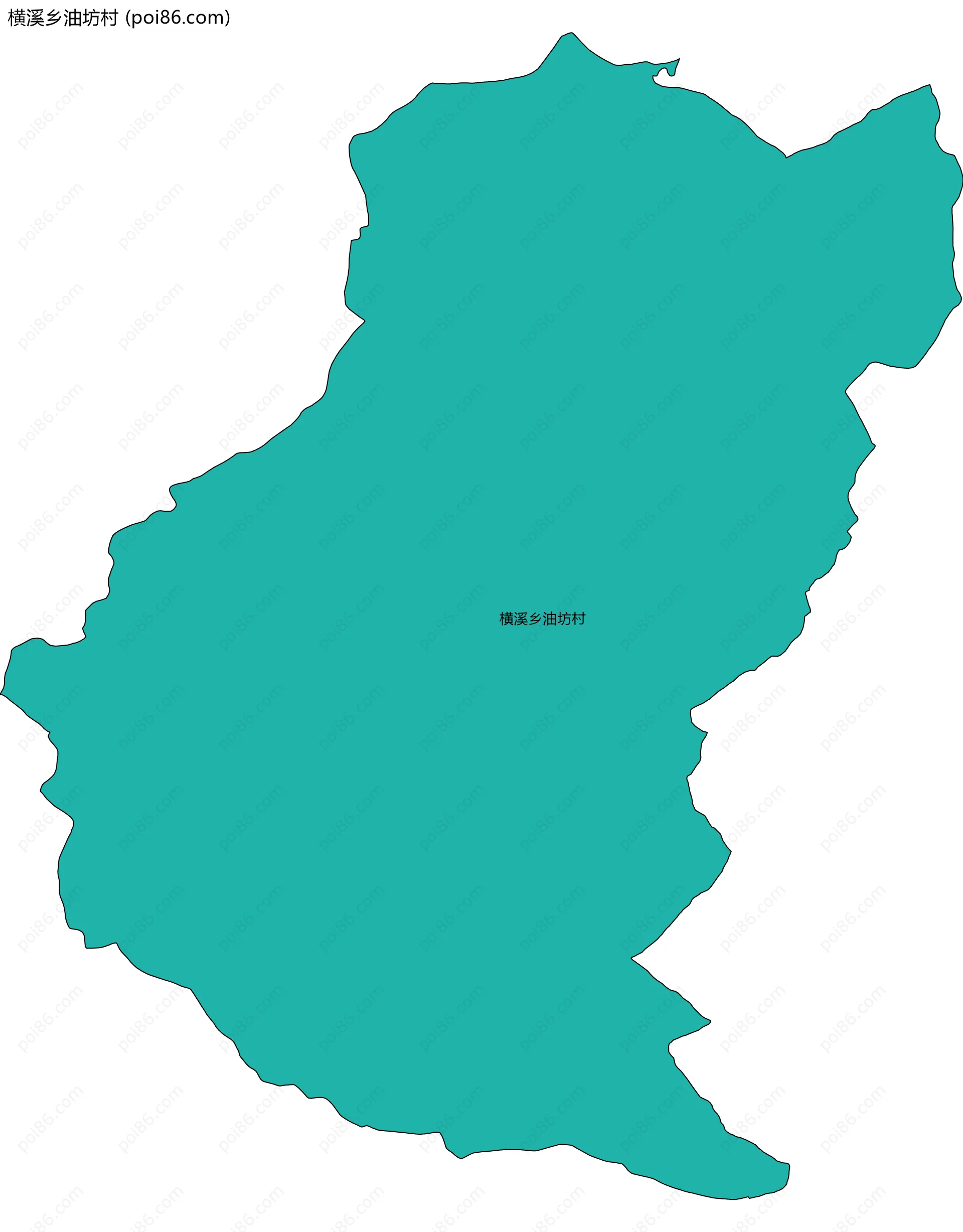 横溪乡油坊村边界地图