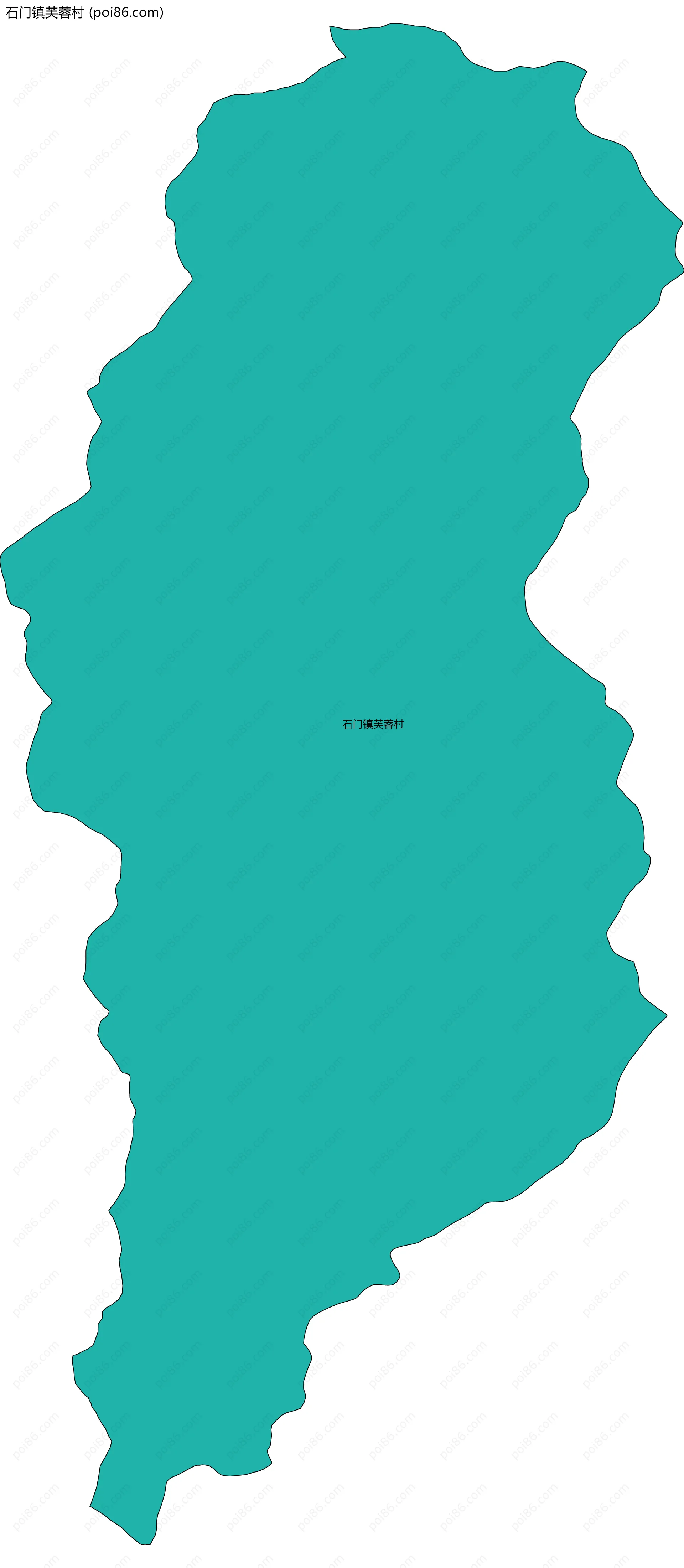 石门镇芙蓉村边界地图