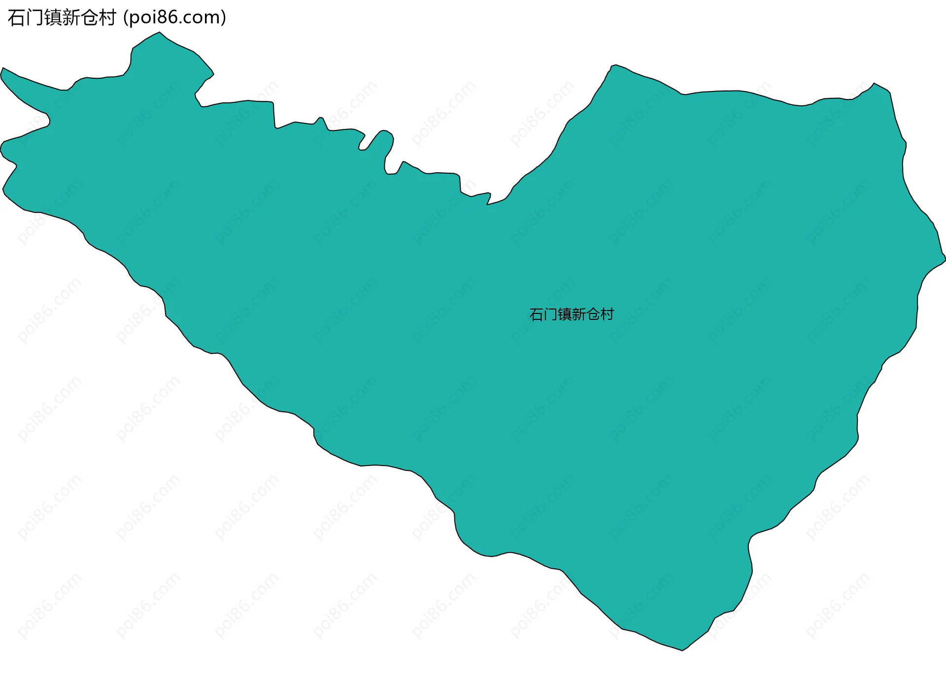 石门镇新仓村边界地图