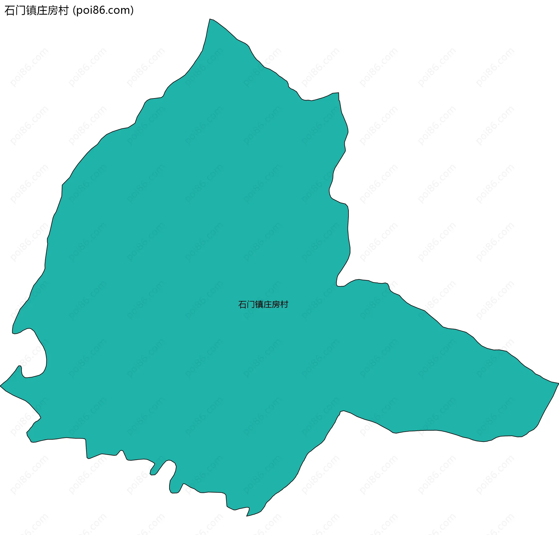 石门镇庄房村边界地图