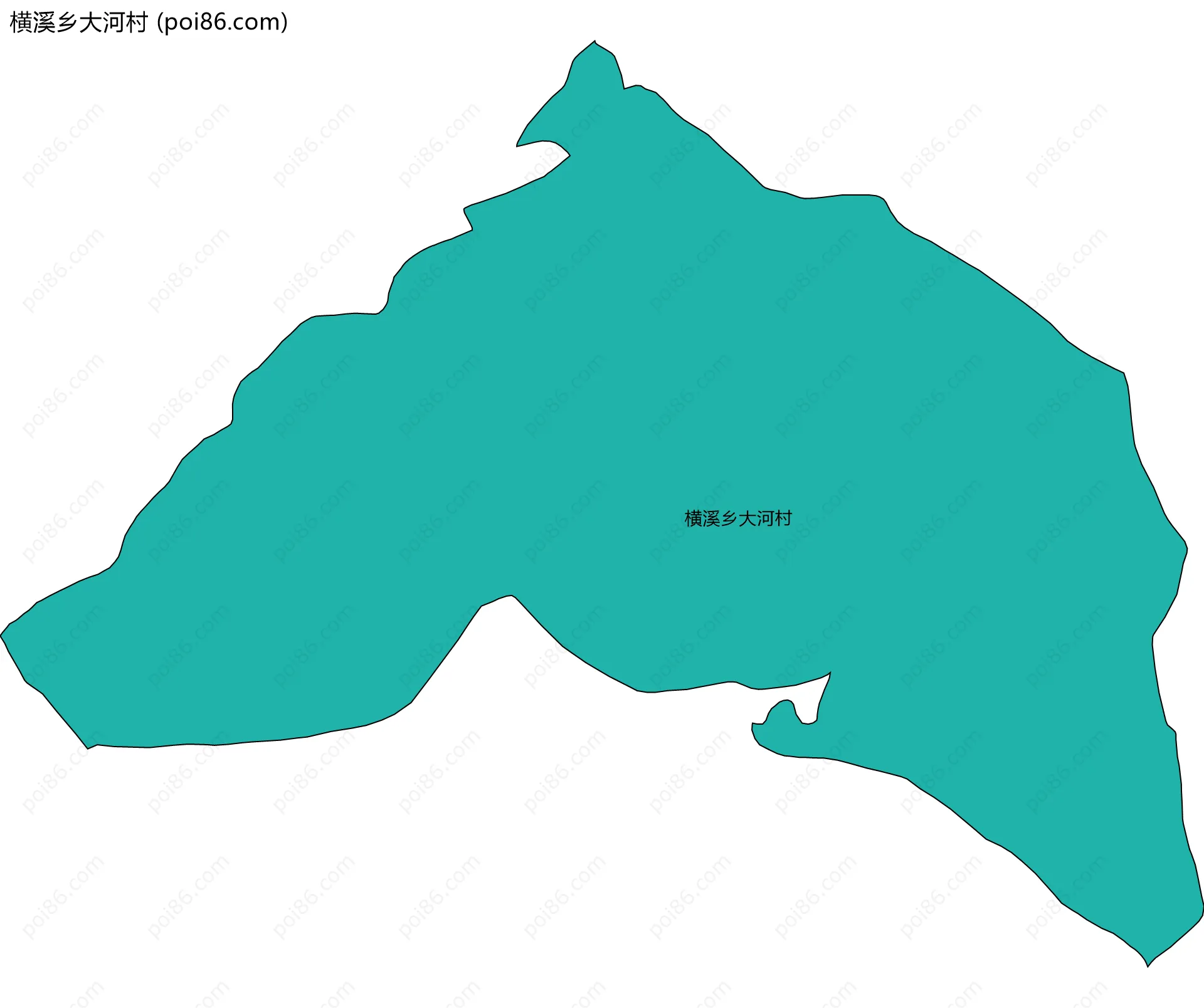 横溪乡大河村边界地图