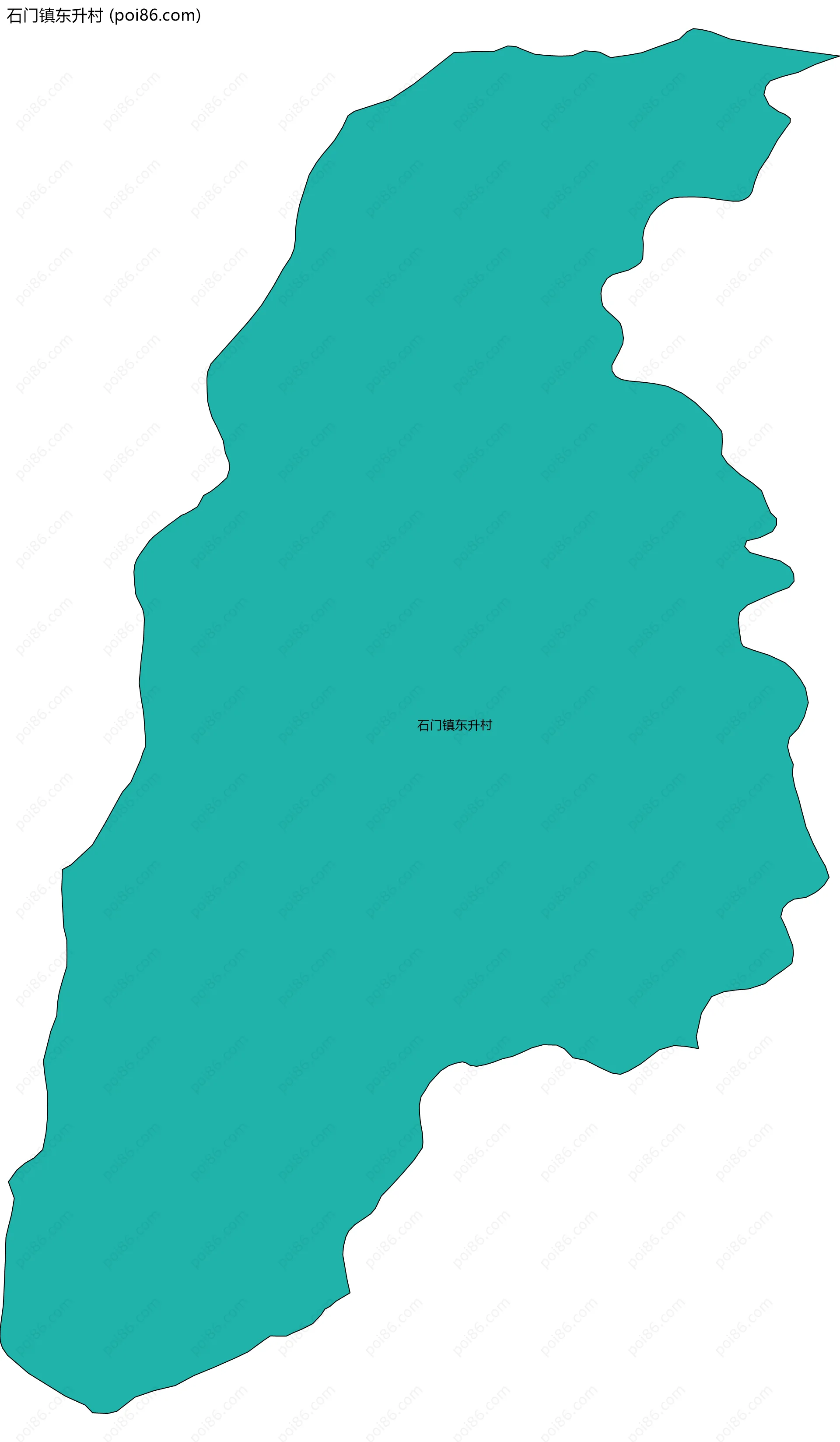 石门镇东升村边界地图