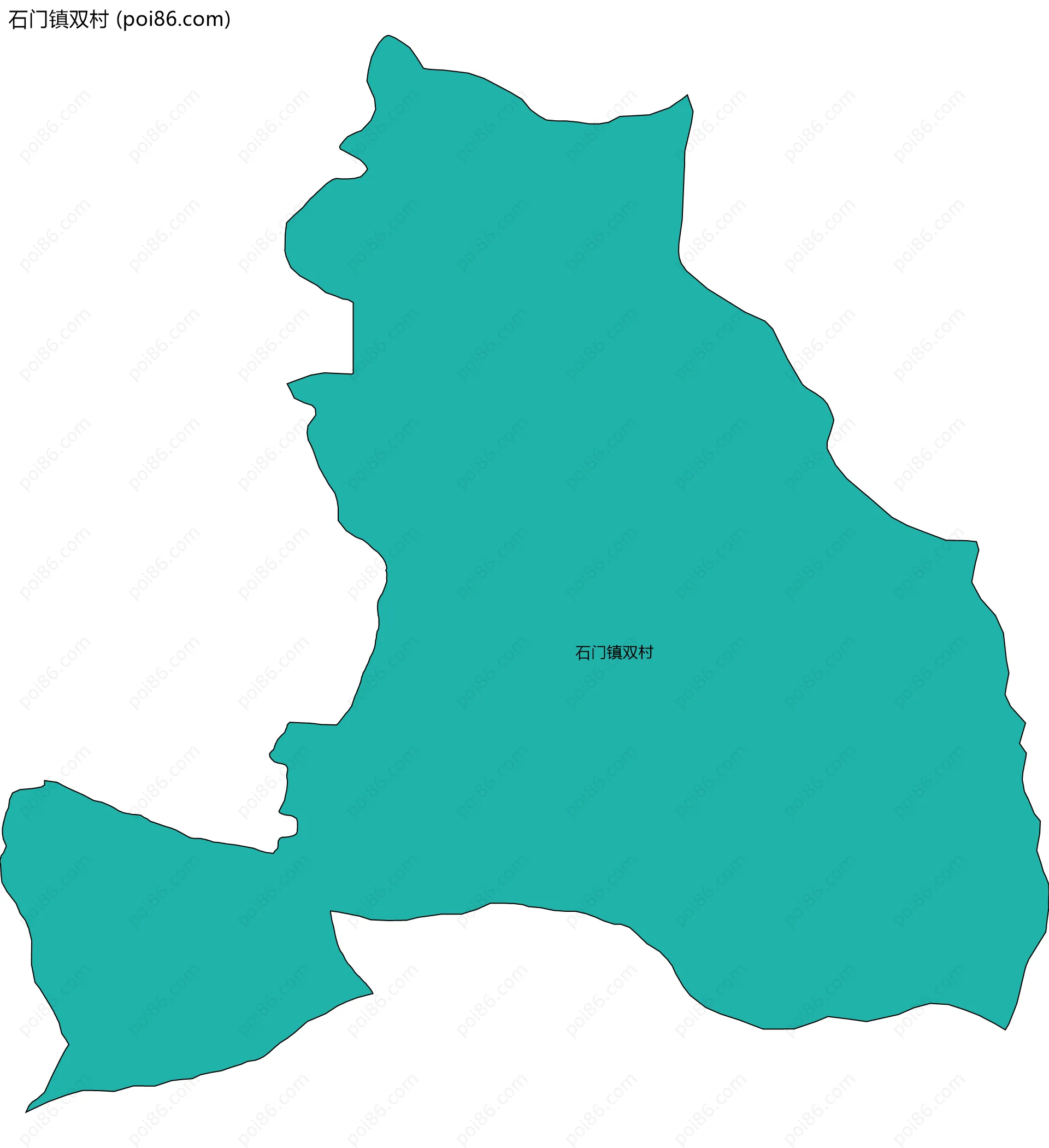 石门镇双村边界地图