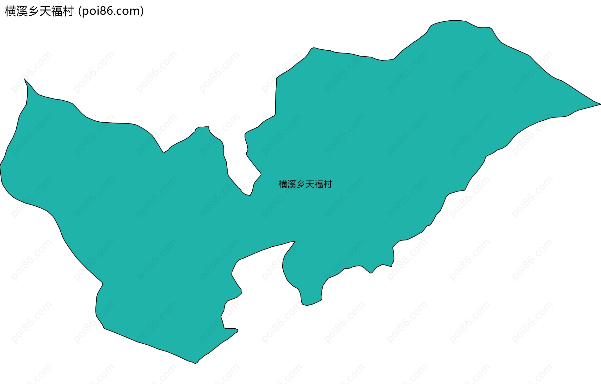 横溪乡天福村边界地图