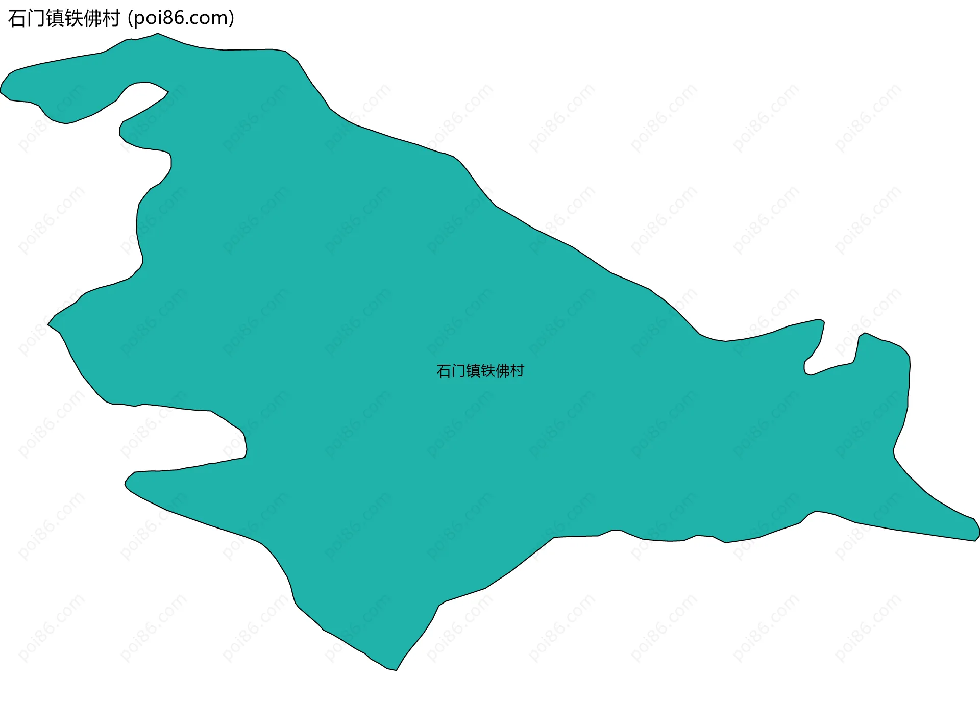石门镇铁佛村边界地图